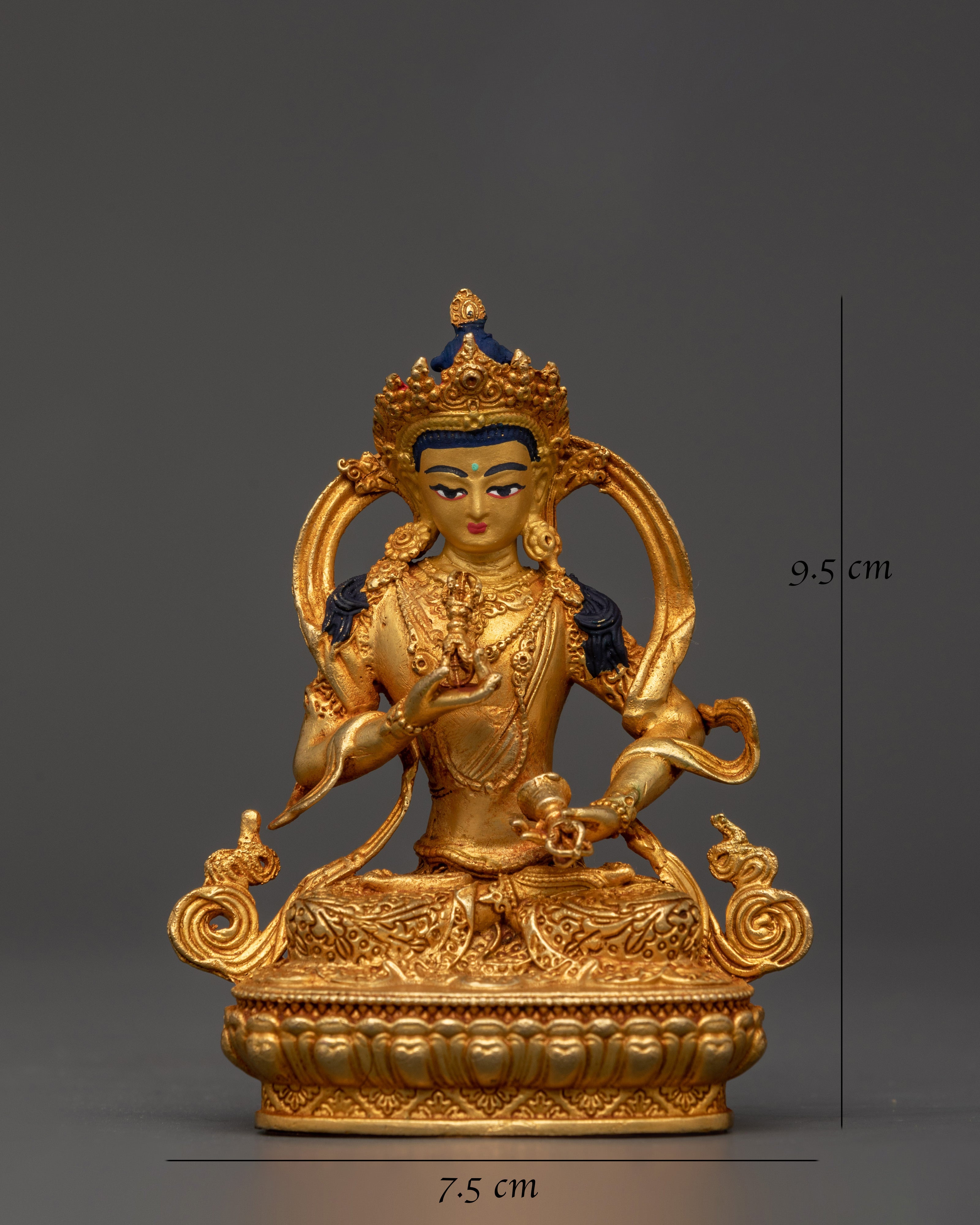 Divine Vajrasattva Statue with Vajra | Tibetan Buddha Healing Sculpture