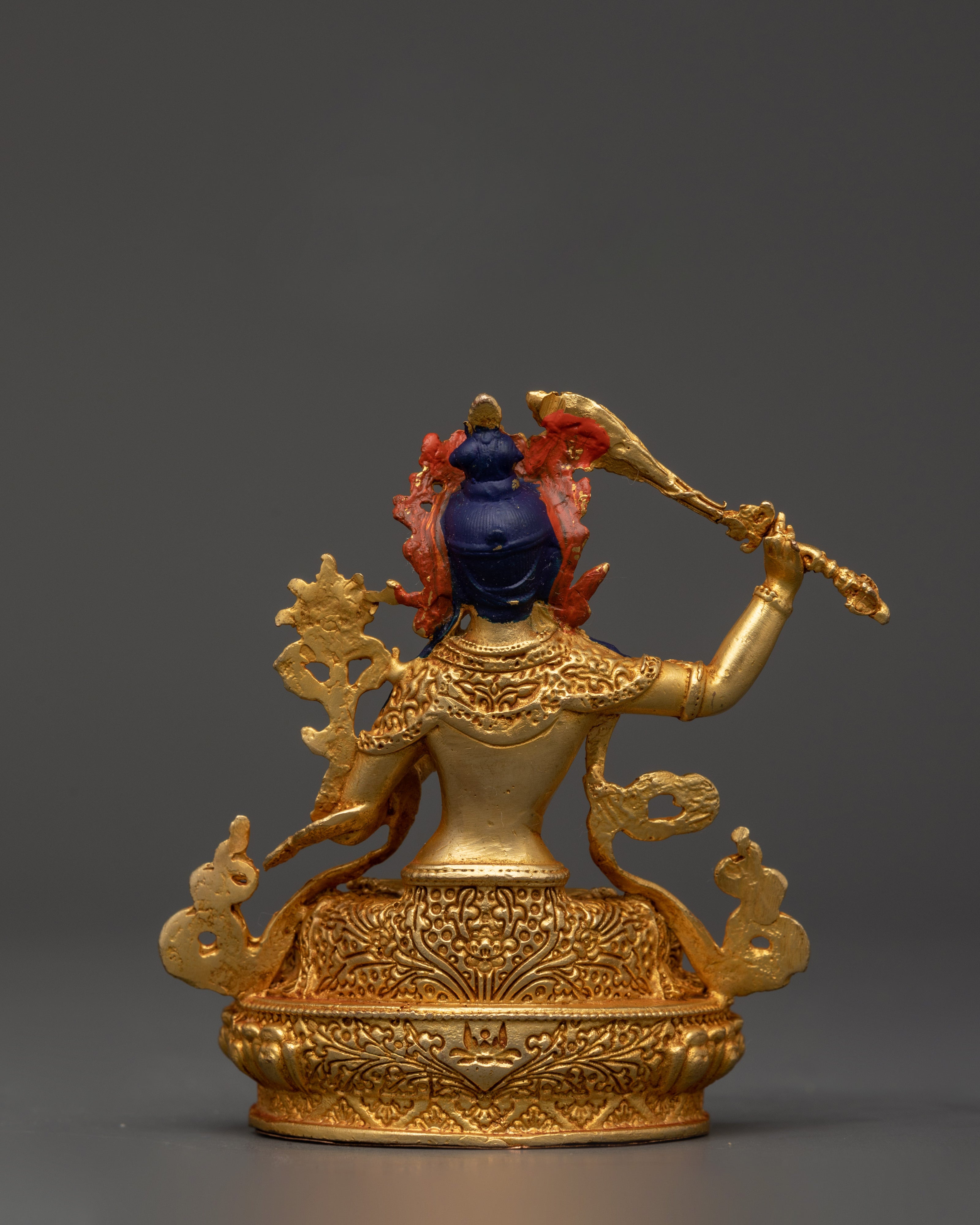 Handcrafted Sculpture of Manjushri | Sacred Bodhisattva of Wisdom Deity