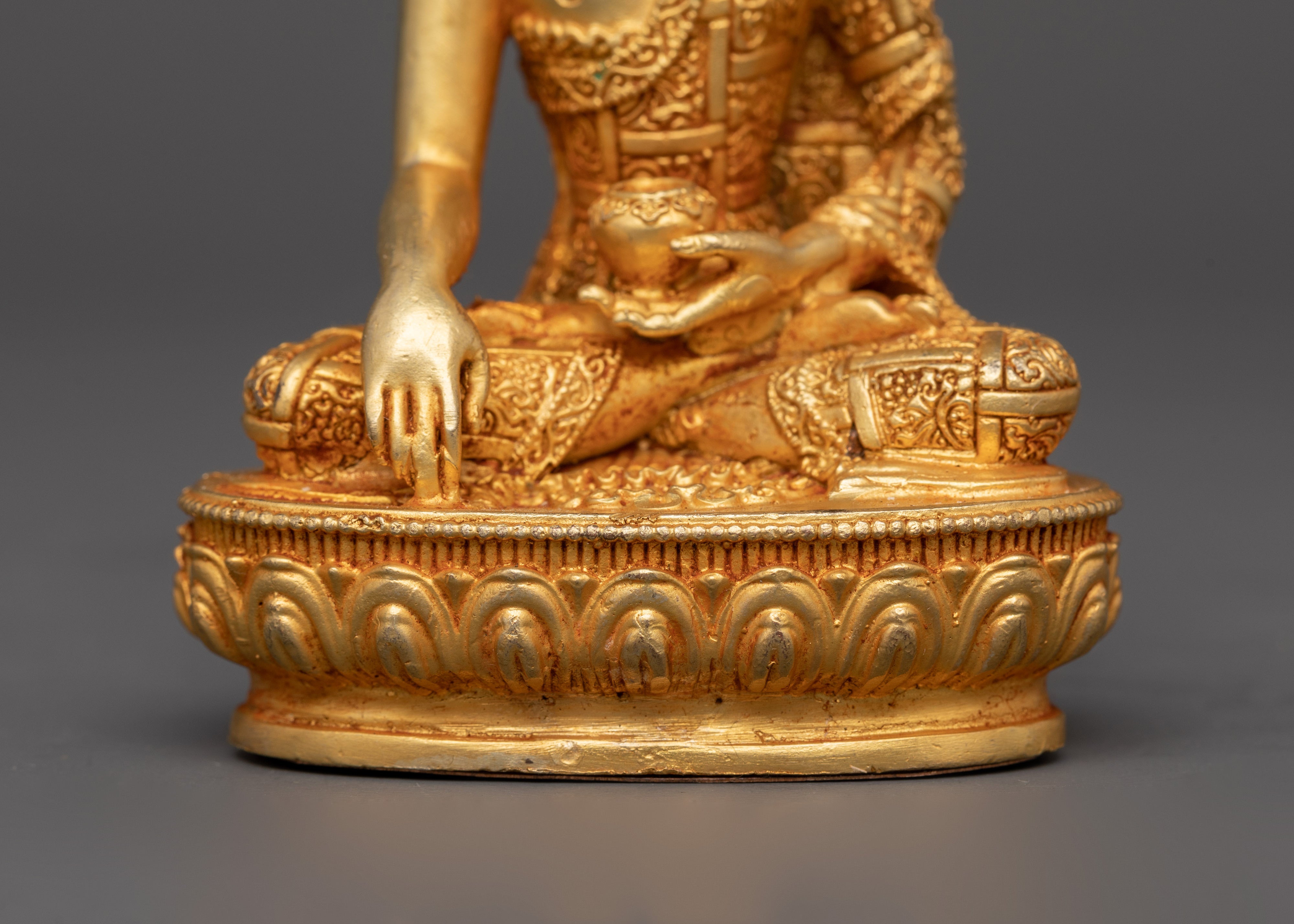 Sacred Shakyamuni Buddha in Earth Touching Mudra |Tibetan Copper Statue
