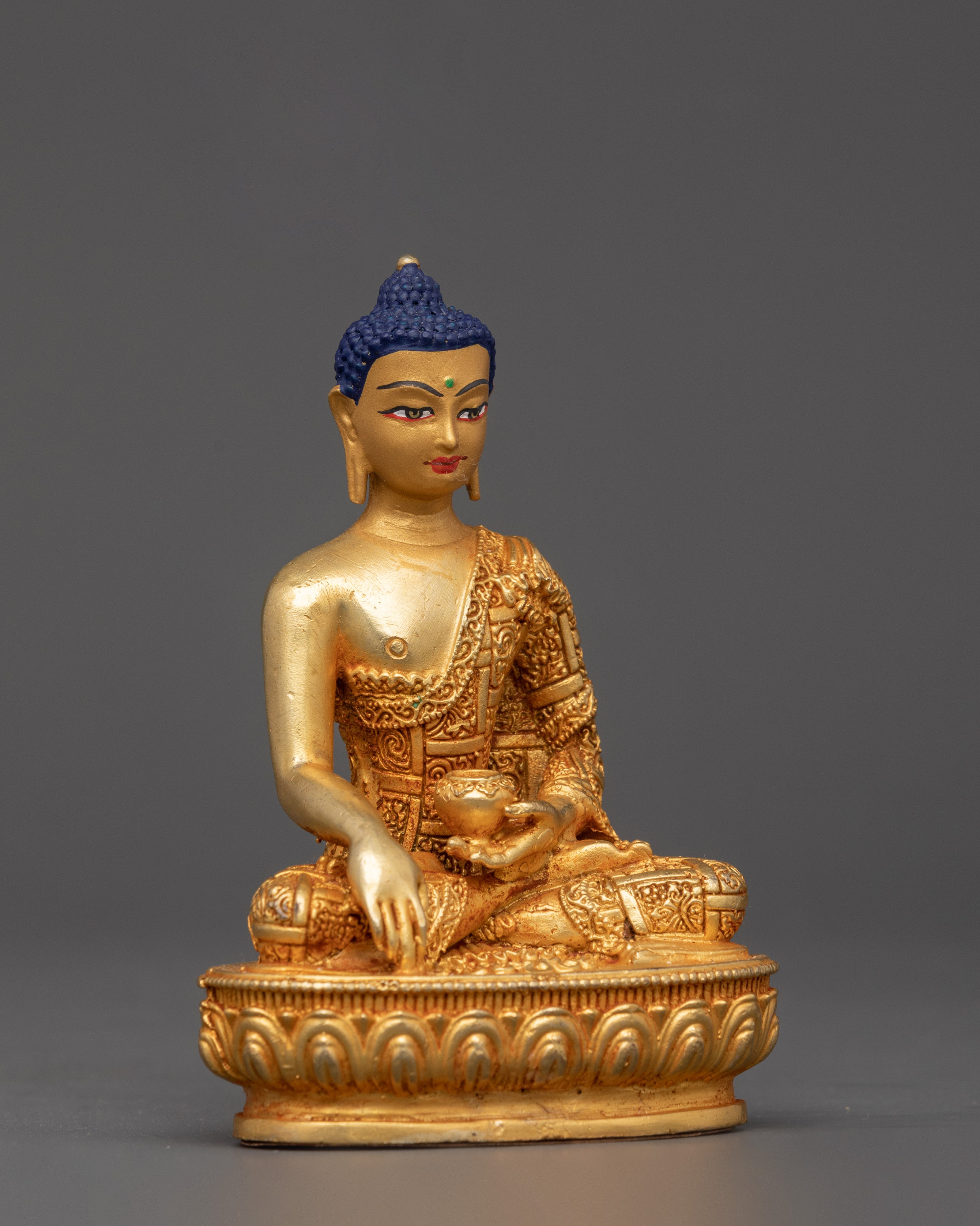 Sacred Shakyamuni Buddha in Earth Touching Mudra |Tibetan Copper Statue