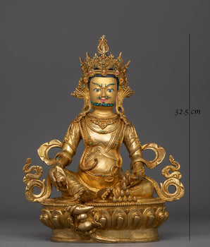 Dzambhala Kuber Buddhist Deity Statue | Wealth Guardian Sculpture