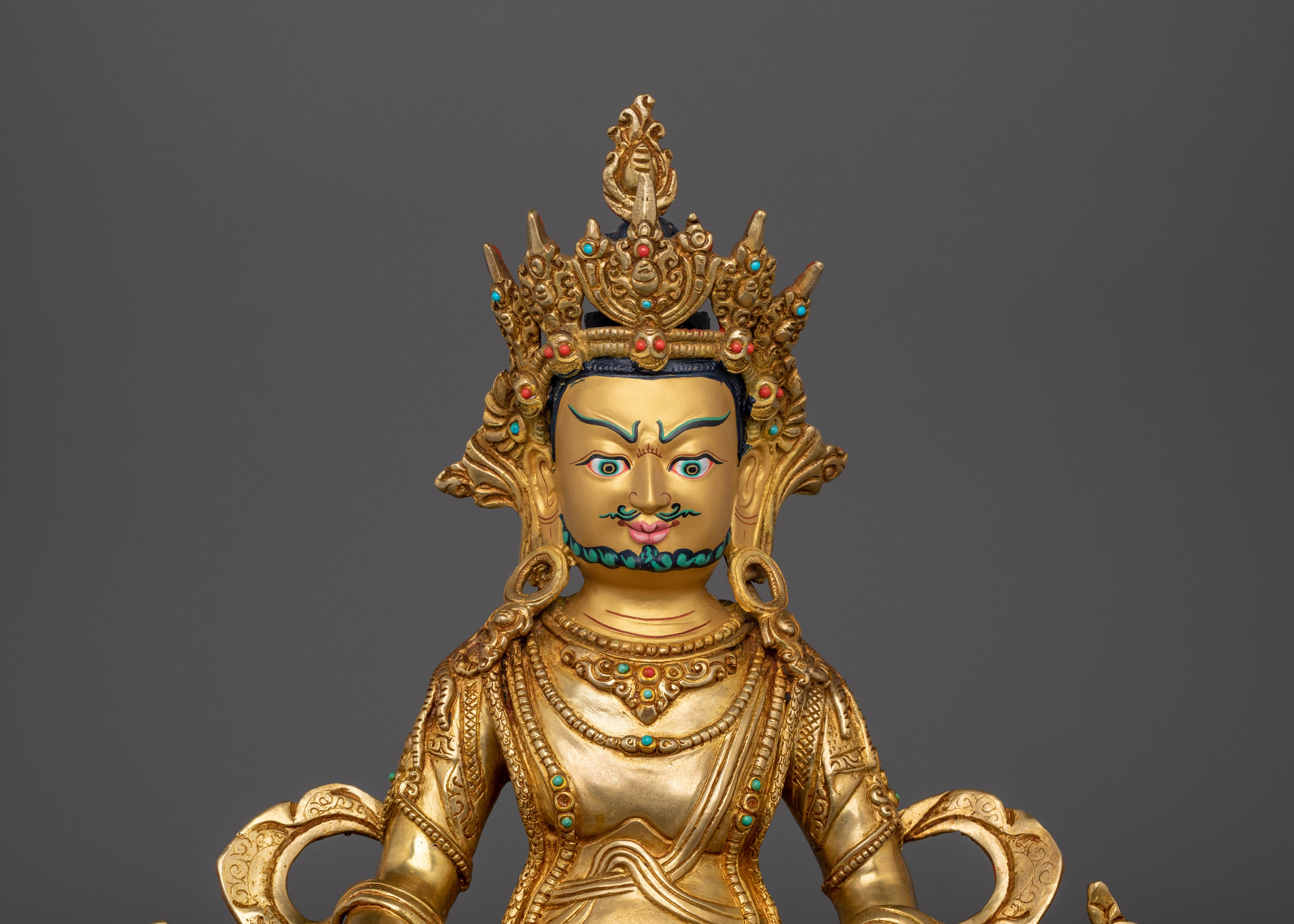 Dzambhala Kuber Buddhist Deity Statue | Wealth Guardian Sculpture