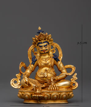 Gold-Plated Dzambala Statue | Tibetan God of Wealth and Prosperity