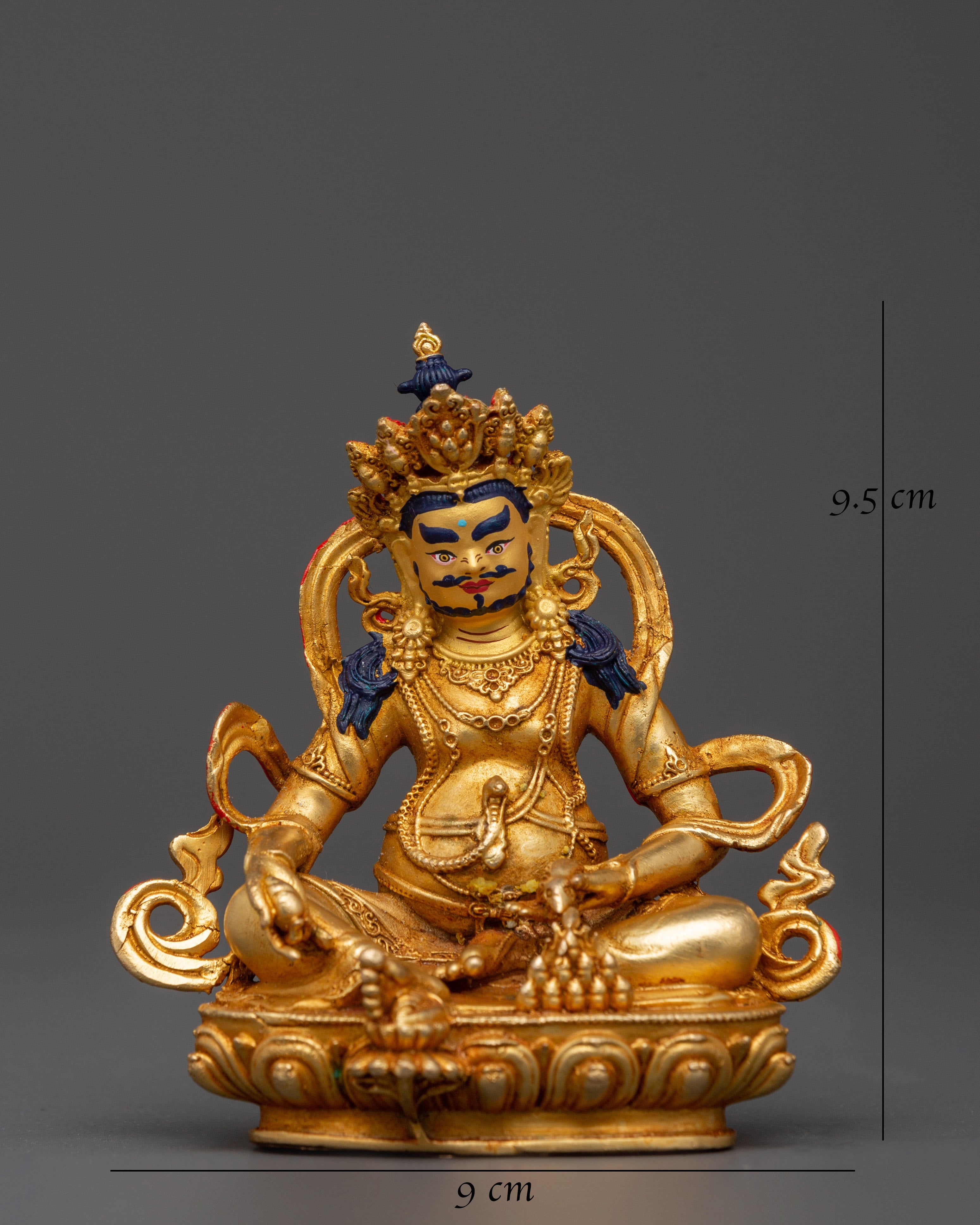 Gold-Plated Dzambala Statue | Tibetan God of Wealth and Prosperity