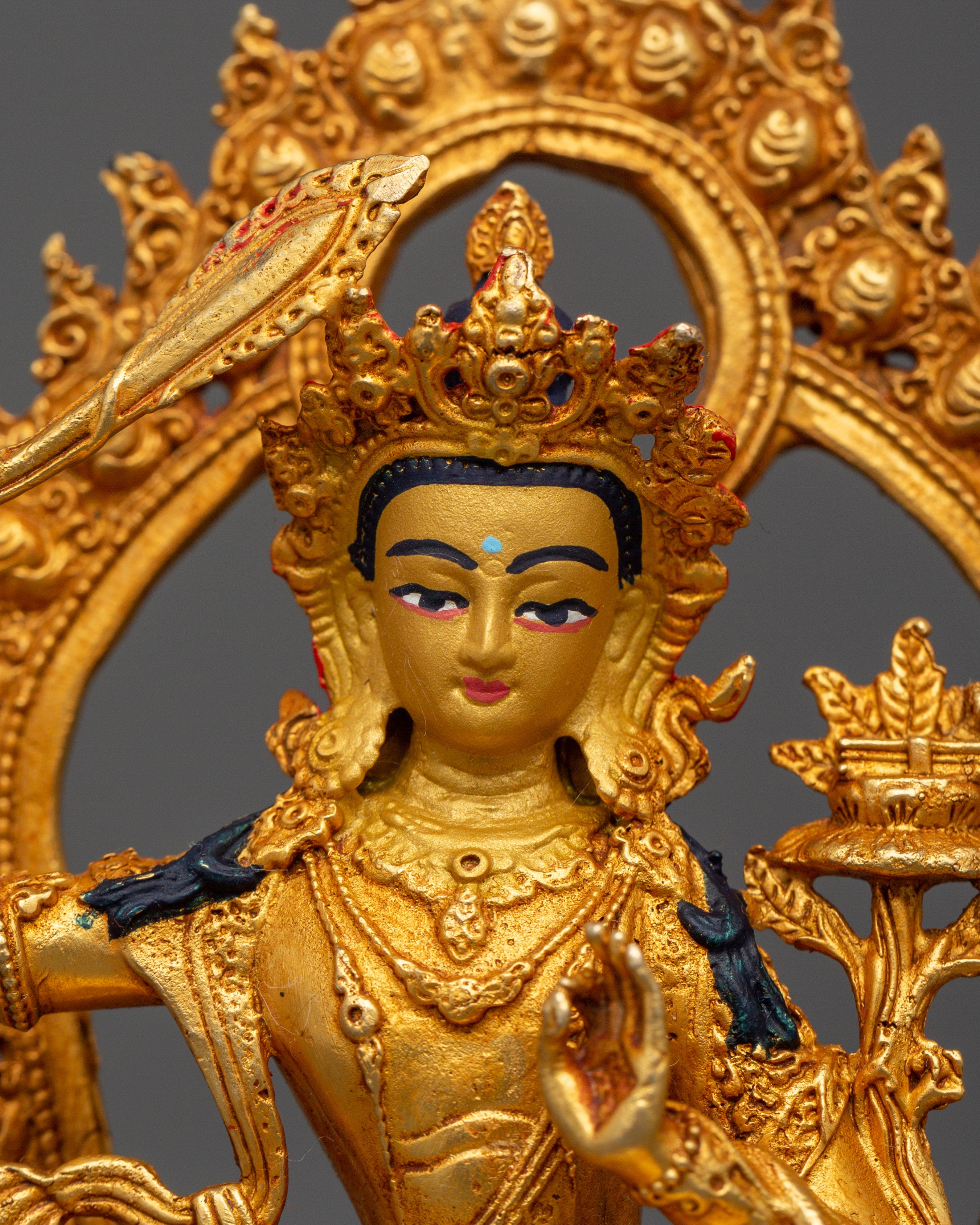 Manjushri Buddhist Wisdom Deity Statue | Ideal for Buddhist Altar and Zen Artwork