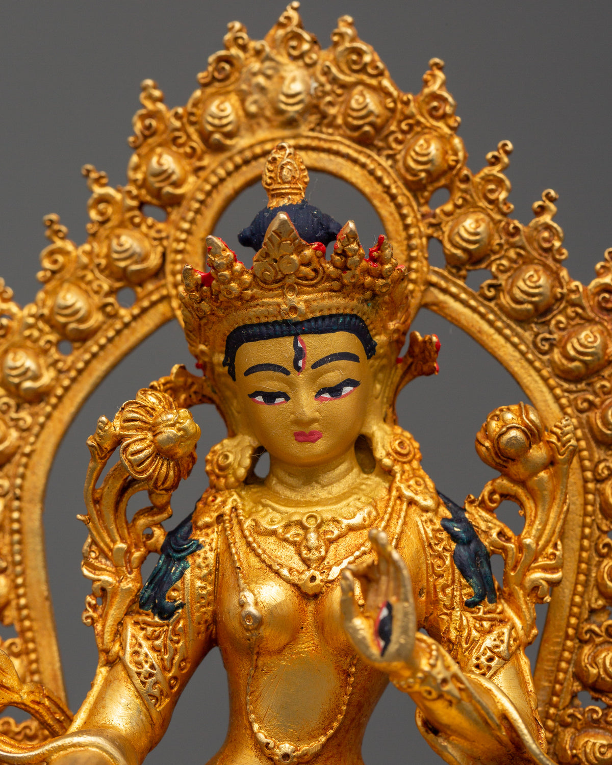 White Tara Meditation Sculpture | Traditional Buddhist Deity