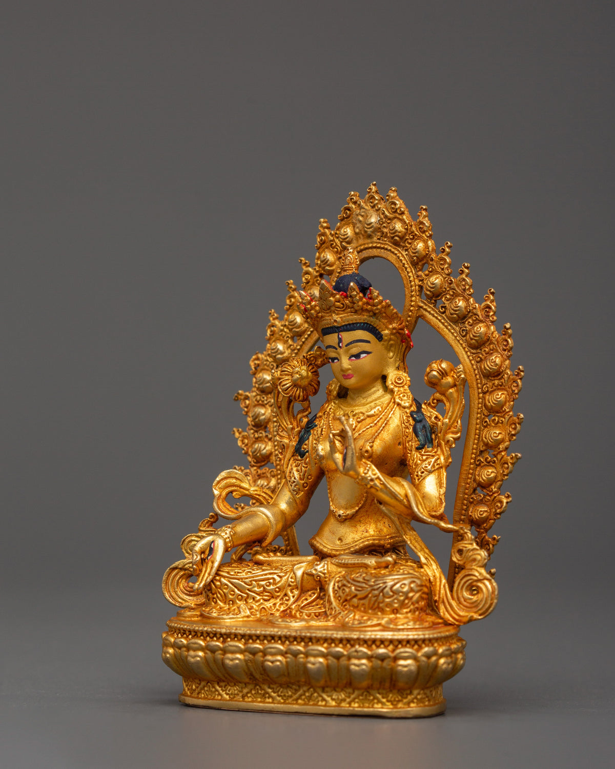 White Tara Meditation Sculpture | Traditional Buddhist Deity