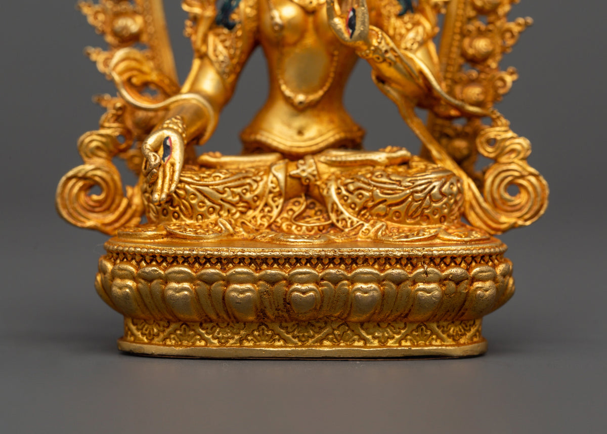 White Tara Meditation Sculpture | Traditional Buddhist Deity