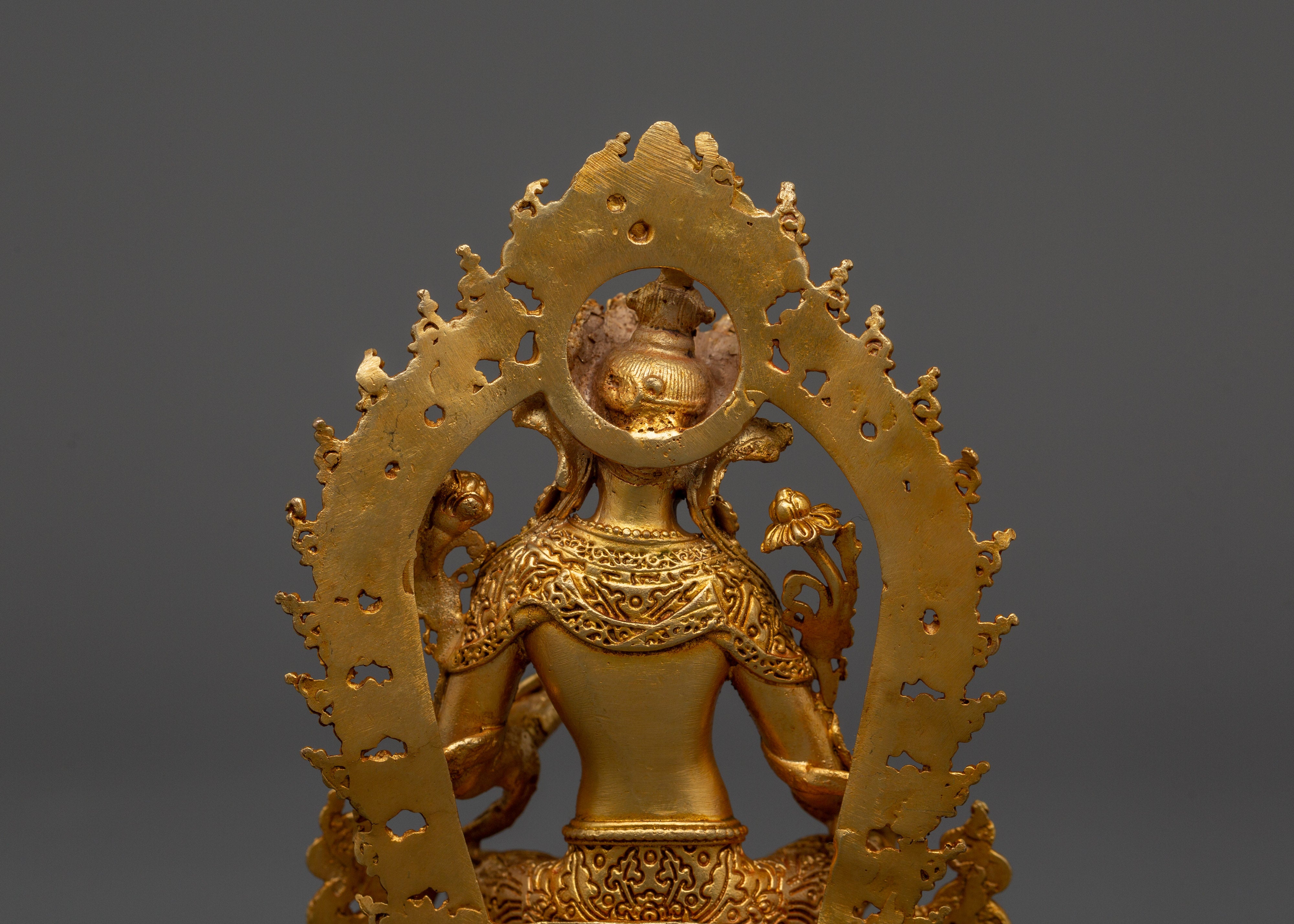 Buddhist Deity of Swift Action Green Tara Statue | Buddhist Altar Sacred Decor