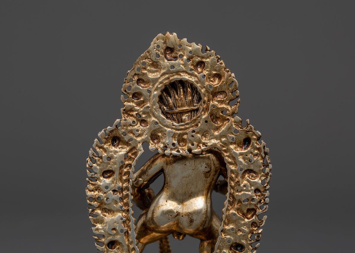 Black Dzambhala Tibetan Wealth Deity Statue | Copper Buddhist Sculpture for Home Decor