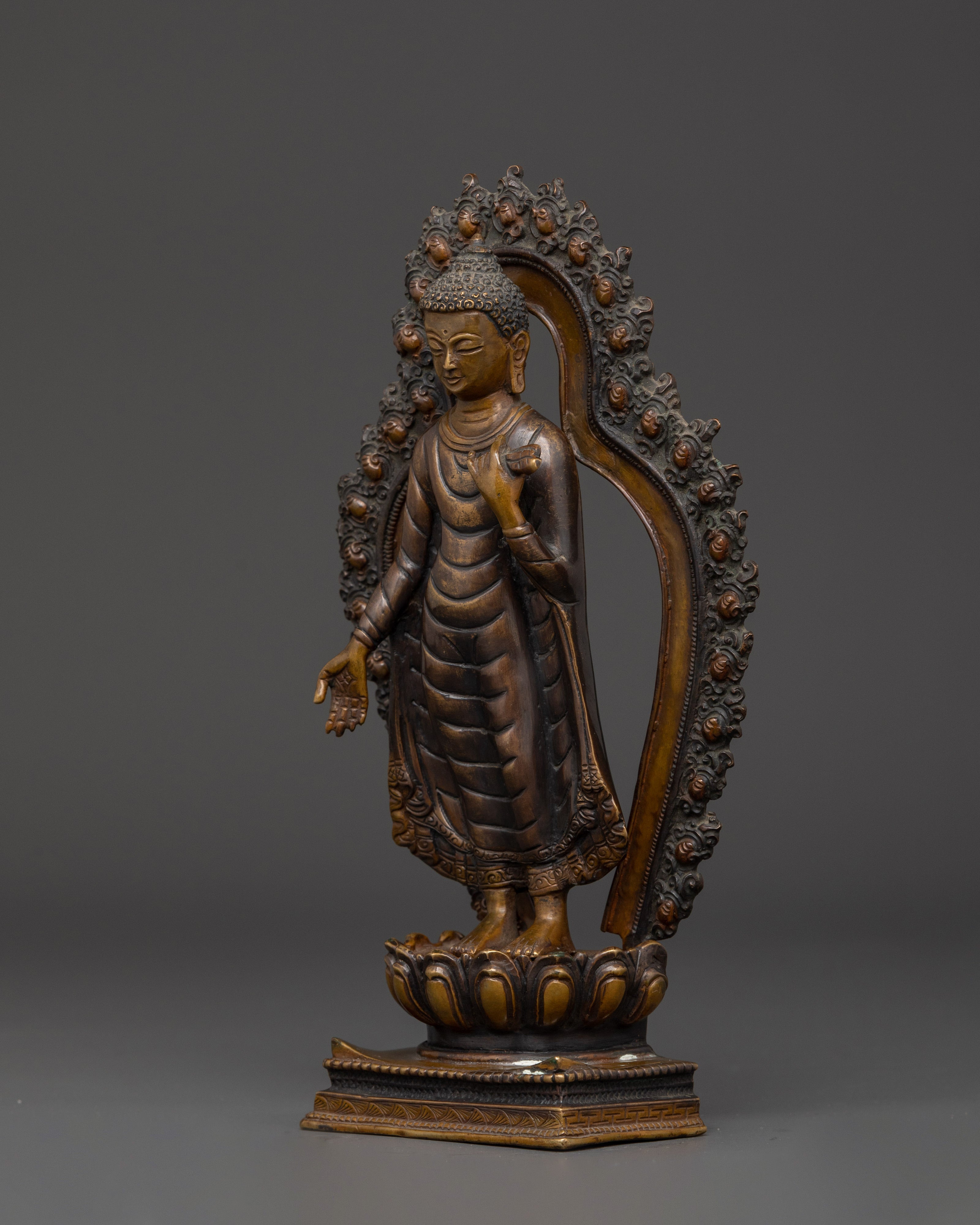 Handmade Standing Buddha Statue | Altar & Sacred Spaces