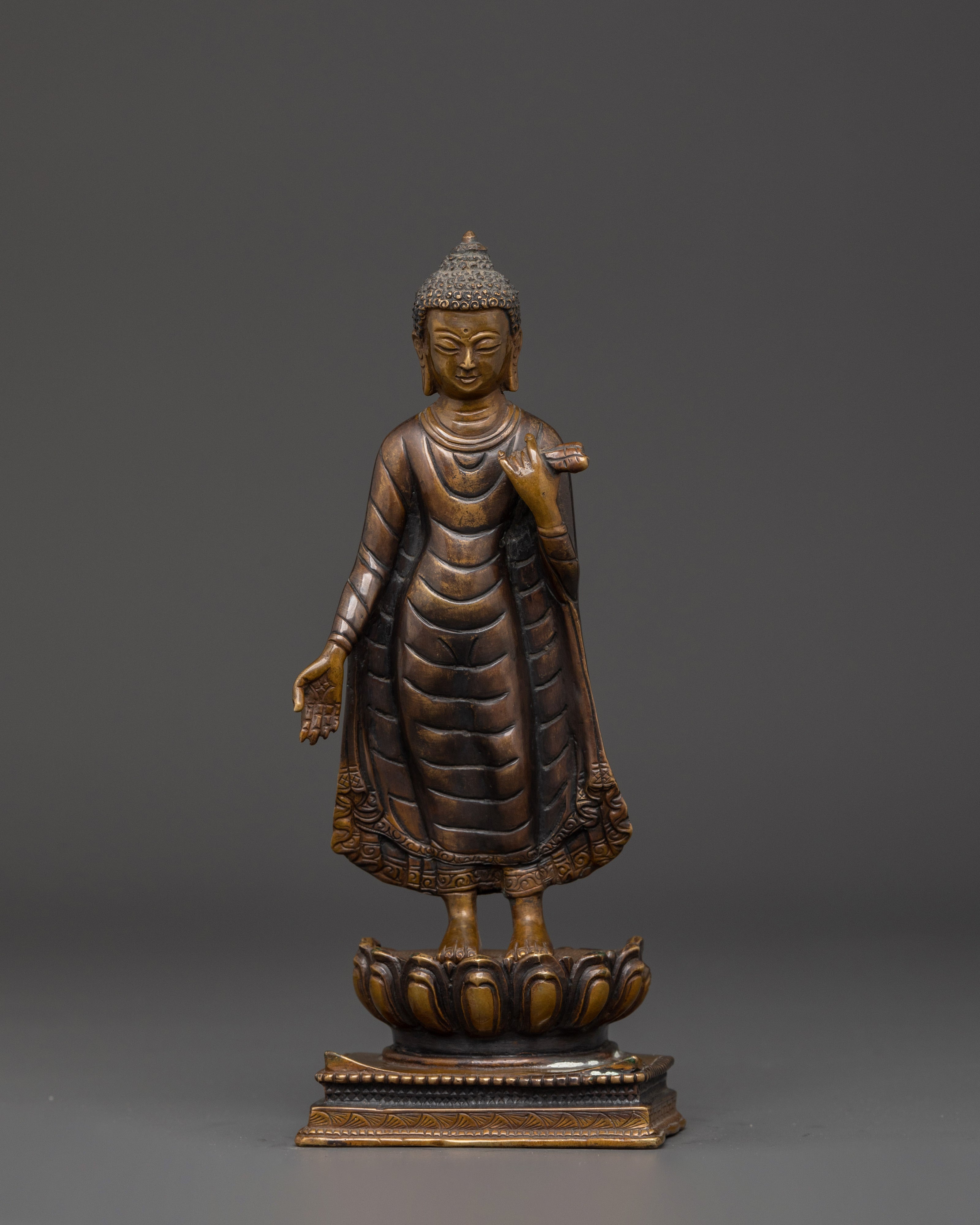 Handmade Standing Buddha Statue | Altar & Sacred Spaces