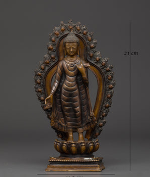 Handmade Standing Buddha Statue | Altar & Sacred Spaces