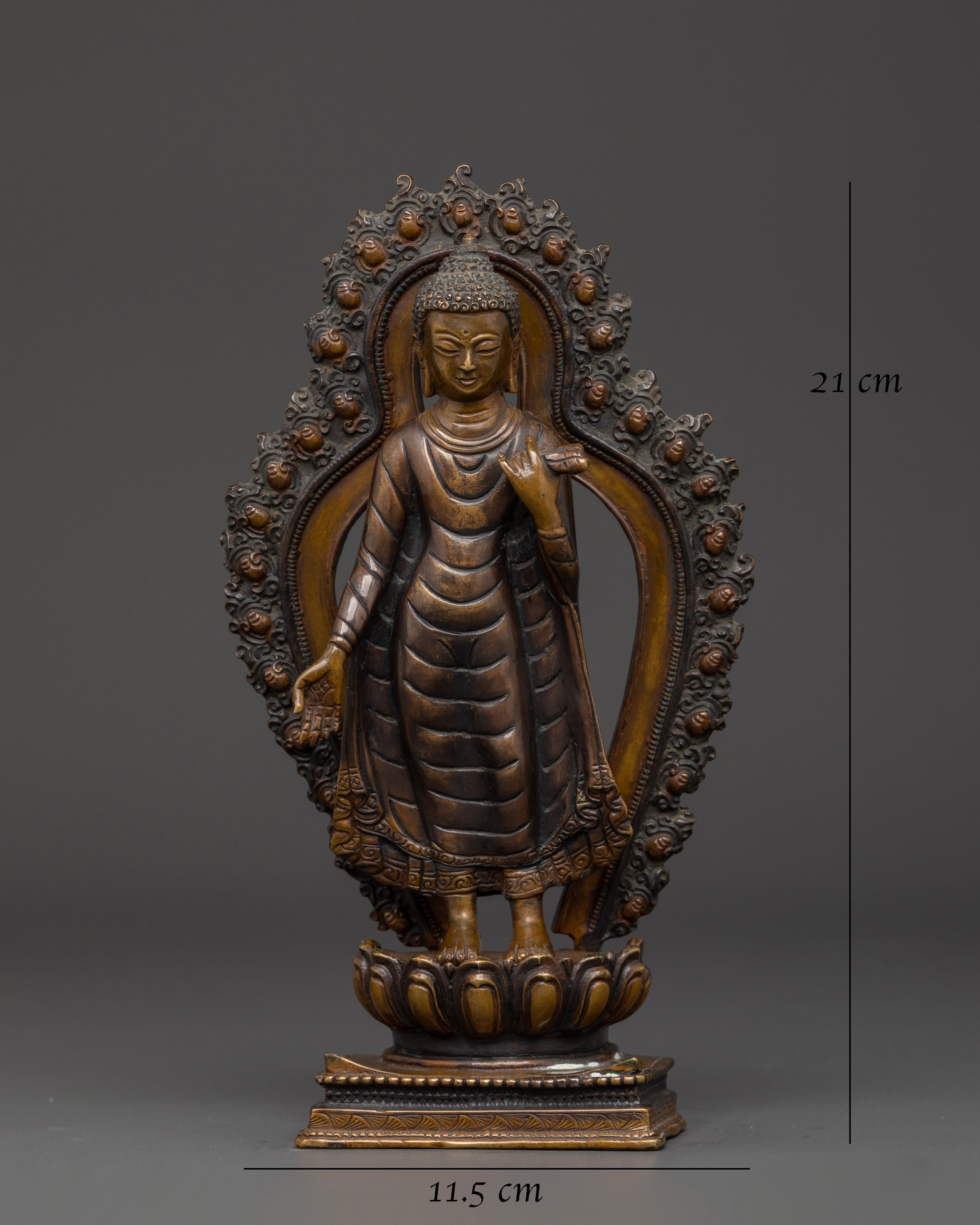 Handmade Standing Buddha Statue | Altar & Sacred Spaces
