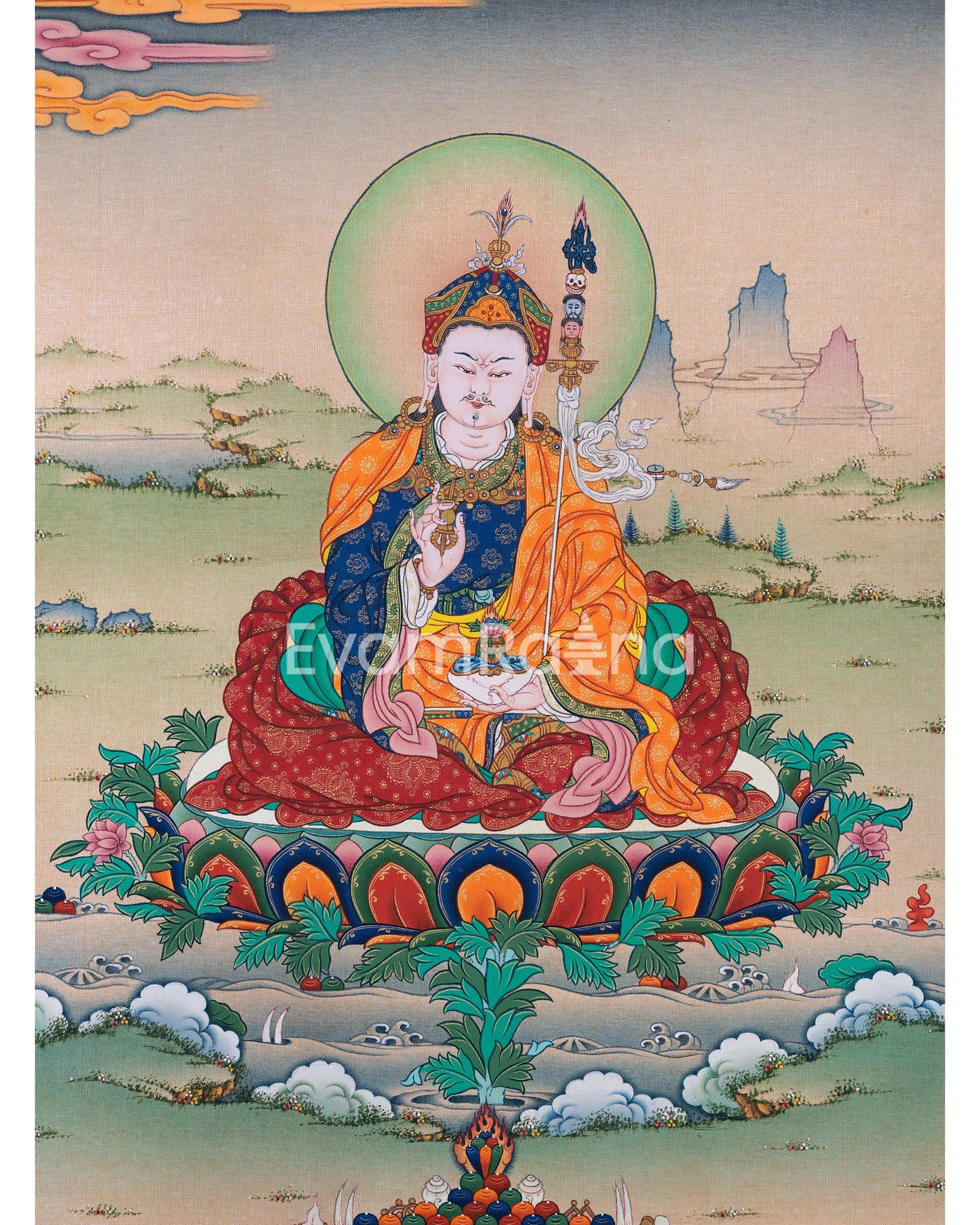 Guru Rinpoche Empowerment Thangka Print