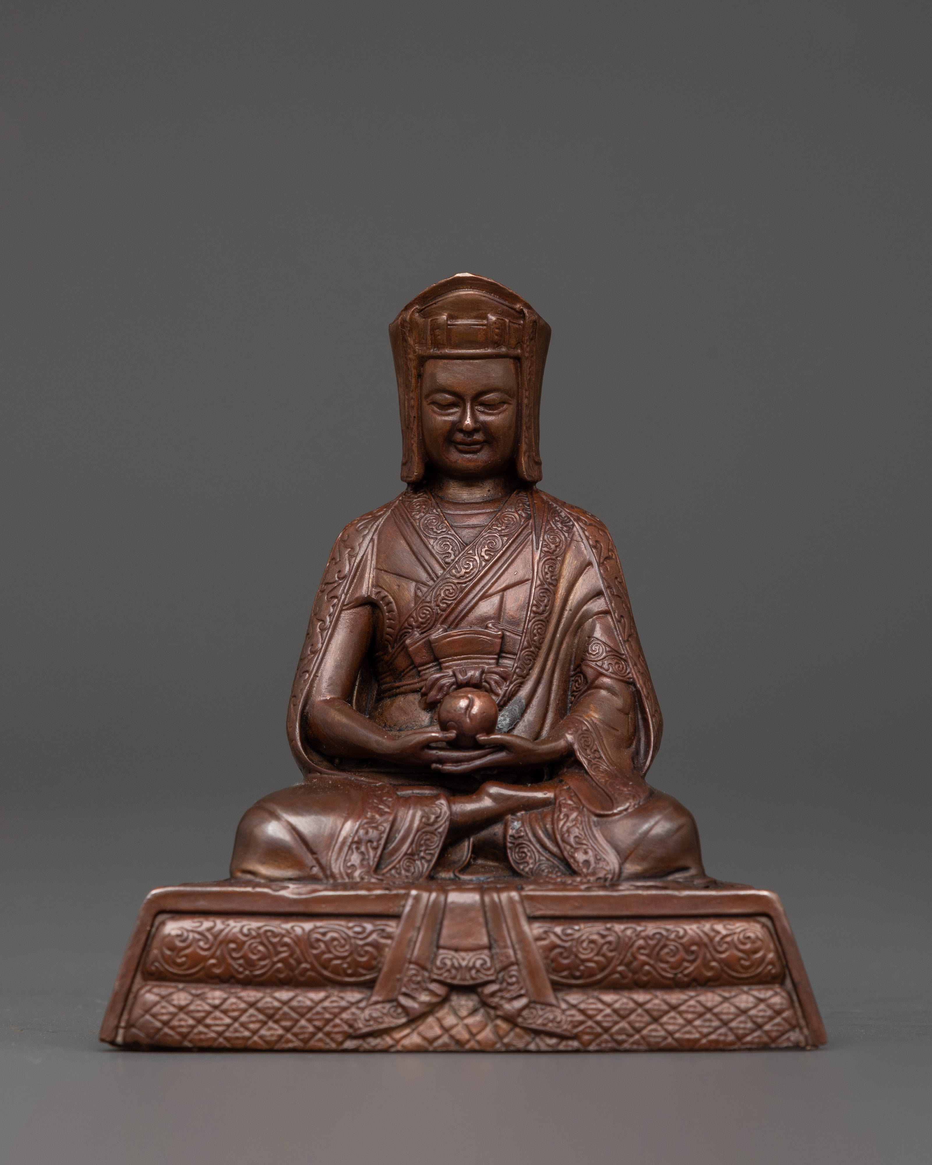 Oxidized Copper Marpha, Milarepa & Gompopa Set | Tibetan Buddhist Masters