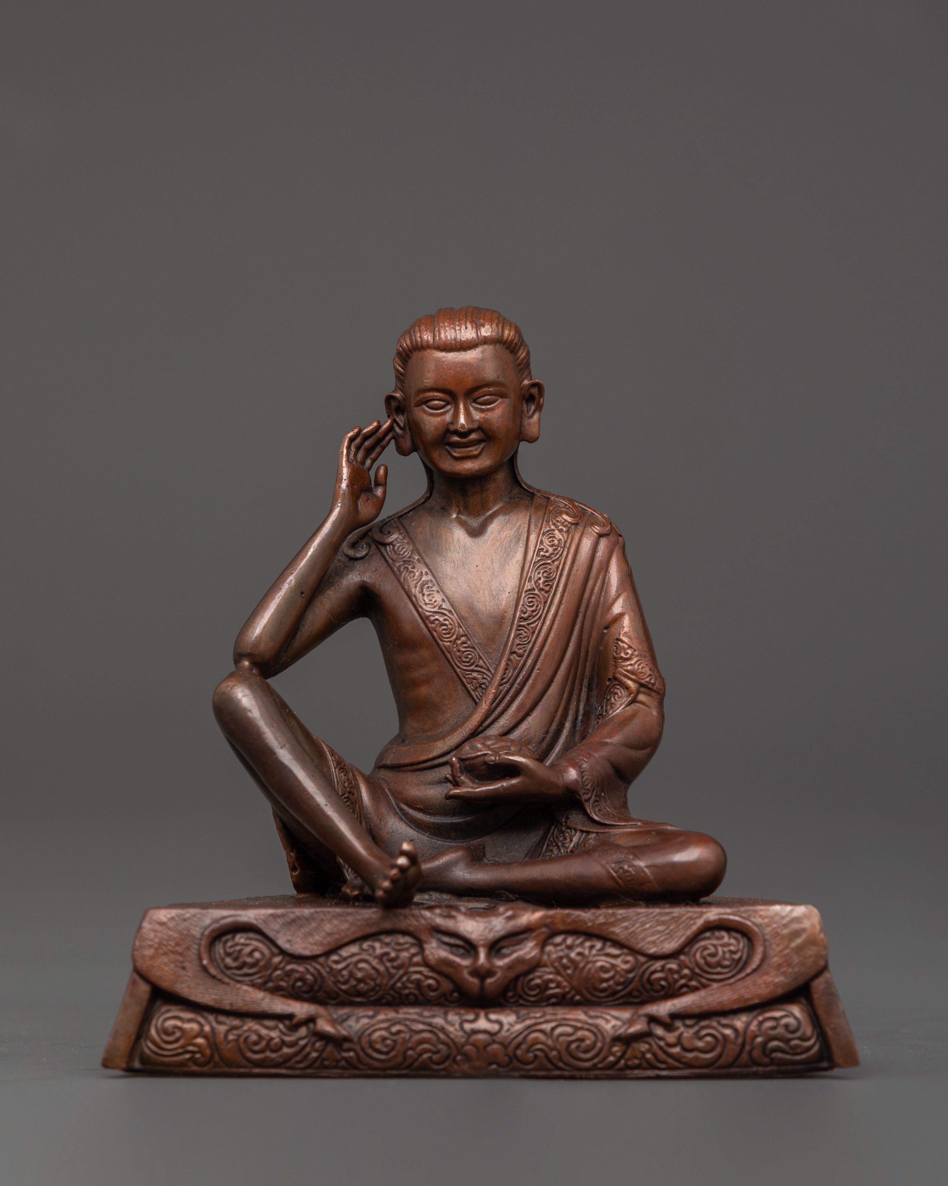 Oxidized Copper Marpha, Milarepa & Gompopa Set | Tibetan Buddhist Masters