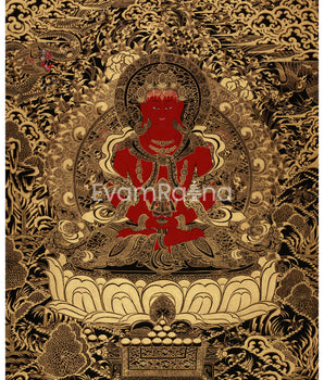 Tibetan Amitayus Buddha Thangka | Deity of Longevity and Infinite Life
