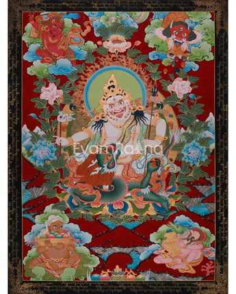 Tibetan Wealth Deity, White Dzambhala | Guardian of Prosperity and Vajrayana Abundance