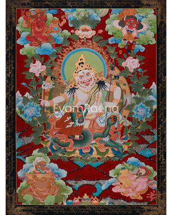 Tibetan Wealth Deity, White Dzambhala | Guardian of Prosperity and Vajrayana Abundance