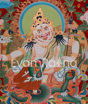 Tibetan Wealth Deity, White Dzambhala | Guardian of Prosperity and Vajrayana Abundance