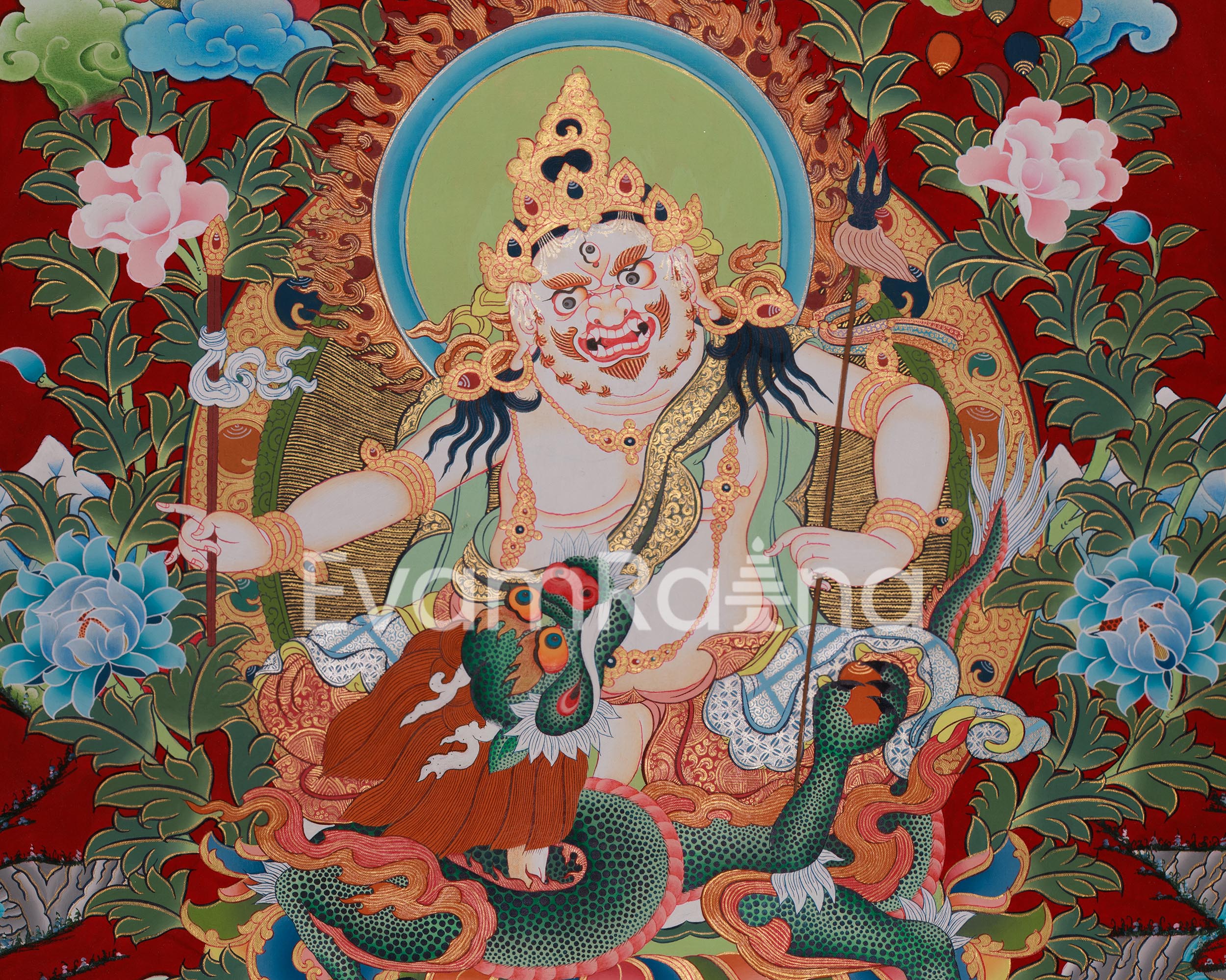 Tibetan Wealth Deity, White Dzambhala | Guardian of Prosperity and Vajrayana Abundance