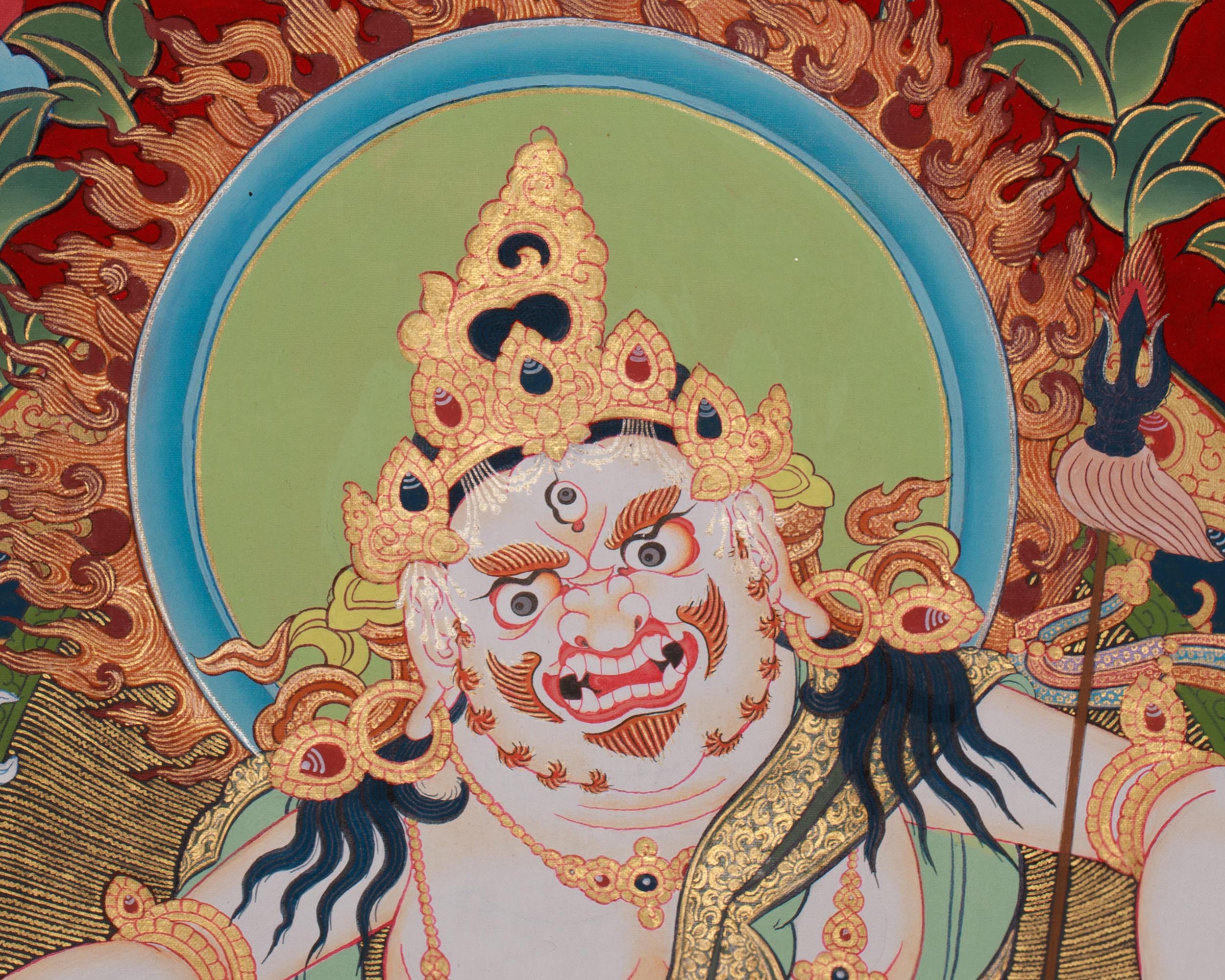 Tibetan Wealth Deity, White Dzambhala | Guardian of Prosperity and Vajrayana Abundance