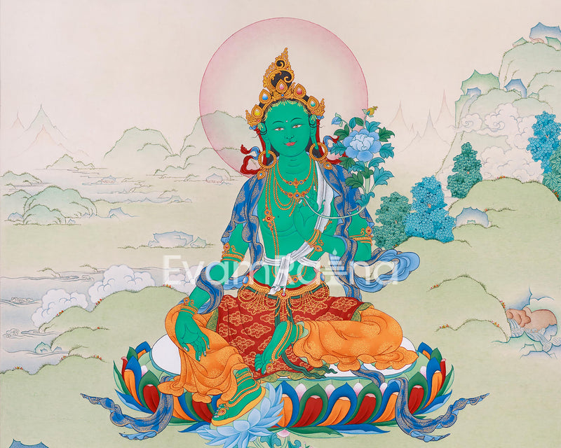 The Great Mother | Green Tara Thangka