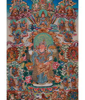 Standing Guru Rinpoche Thangka | Embodiment of Wisdom, Power, and Protection