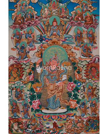 Standing Guru Rinpoche Thangka | Embodiment of Wisdom, Power, and Protection