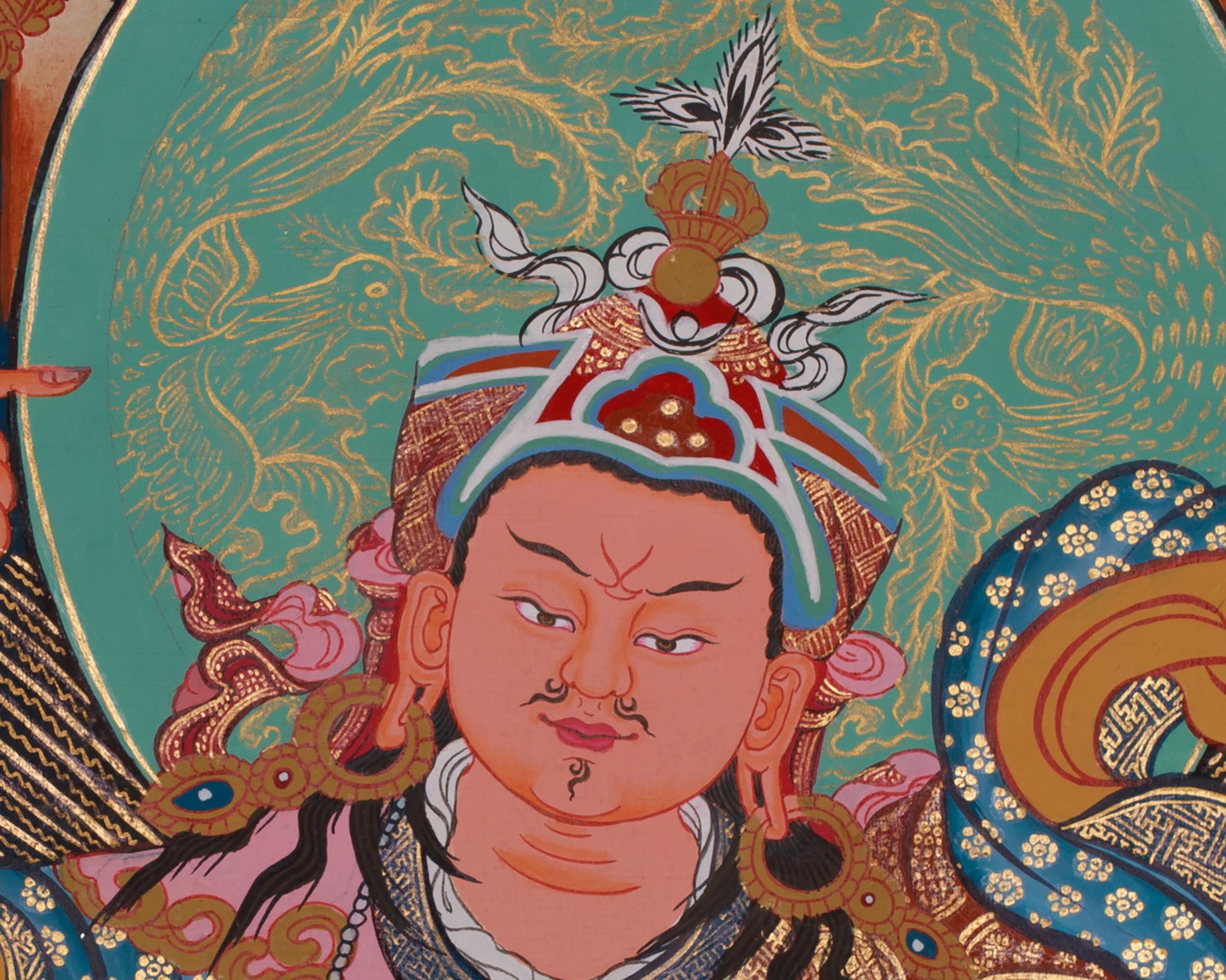 Standing Guru Rinpoche Thangka | Embodiment of Wisdom, Power, and Protection