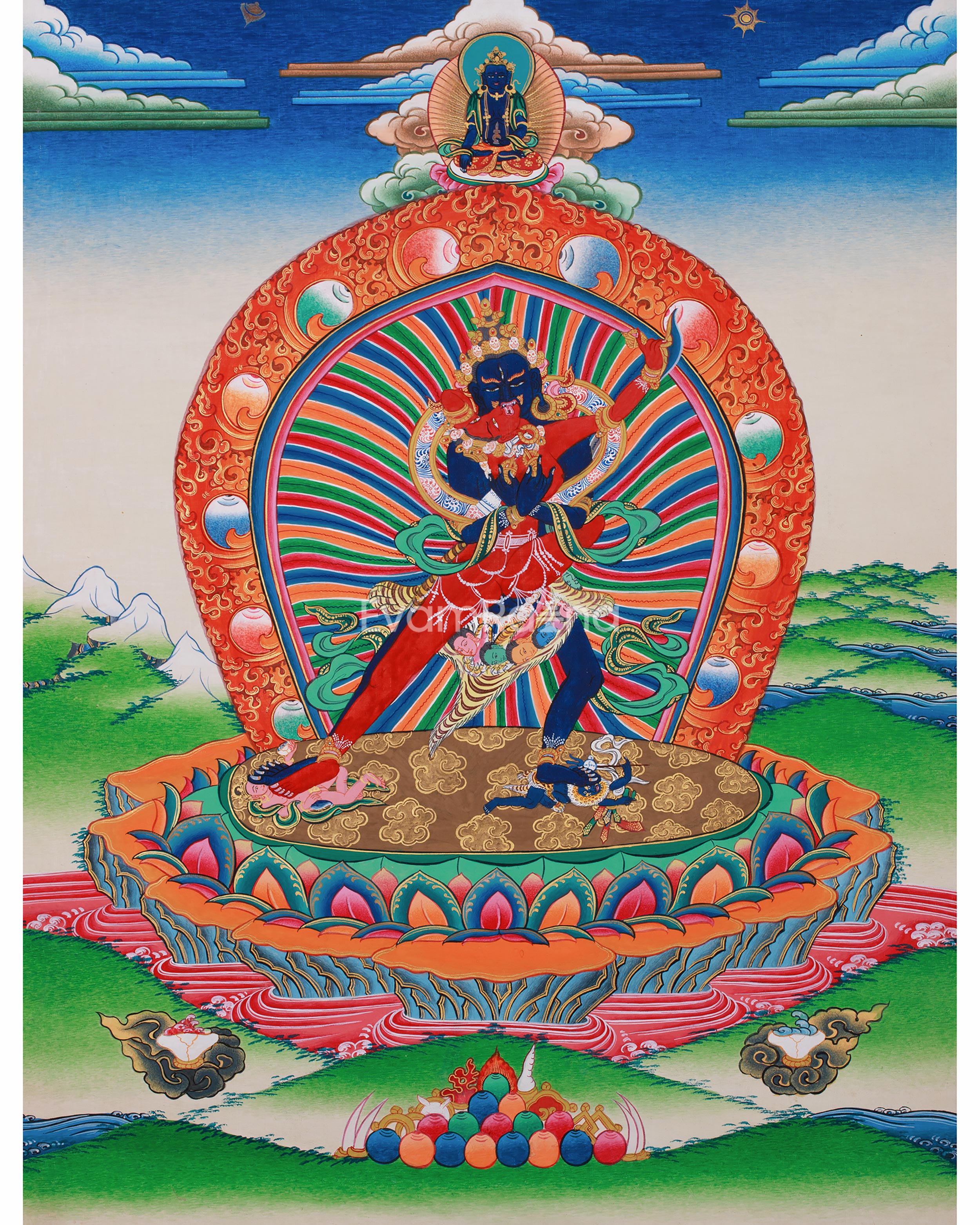 The Divine Union in Chakrasamvara Art | Tantric Deity of Wisdom & Compassion