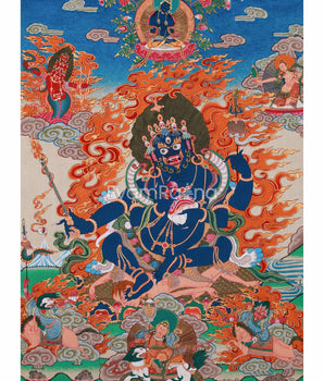 thangka-of-4-armed-mahakala-protector-deity