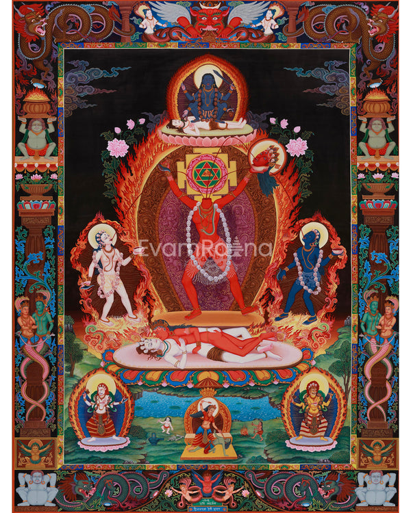 Chinnamasta Devi Thangka | Tantric Goddess of Self-Sacrifice