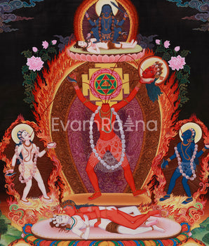 Chinnamasta Devi Thangka | Tantric Goddess of Self-Sacrifice