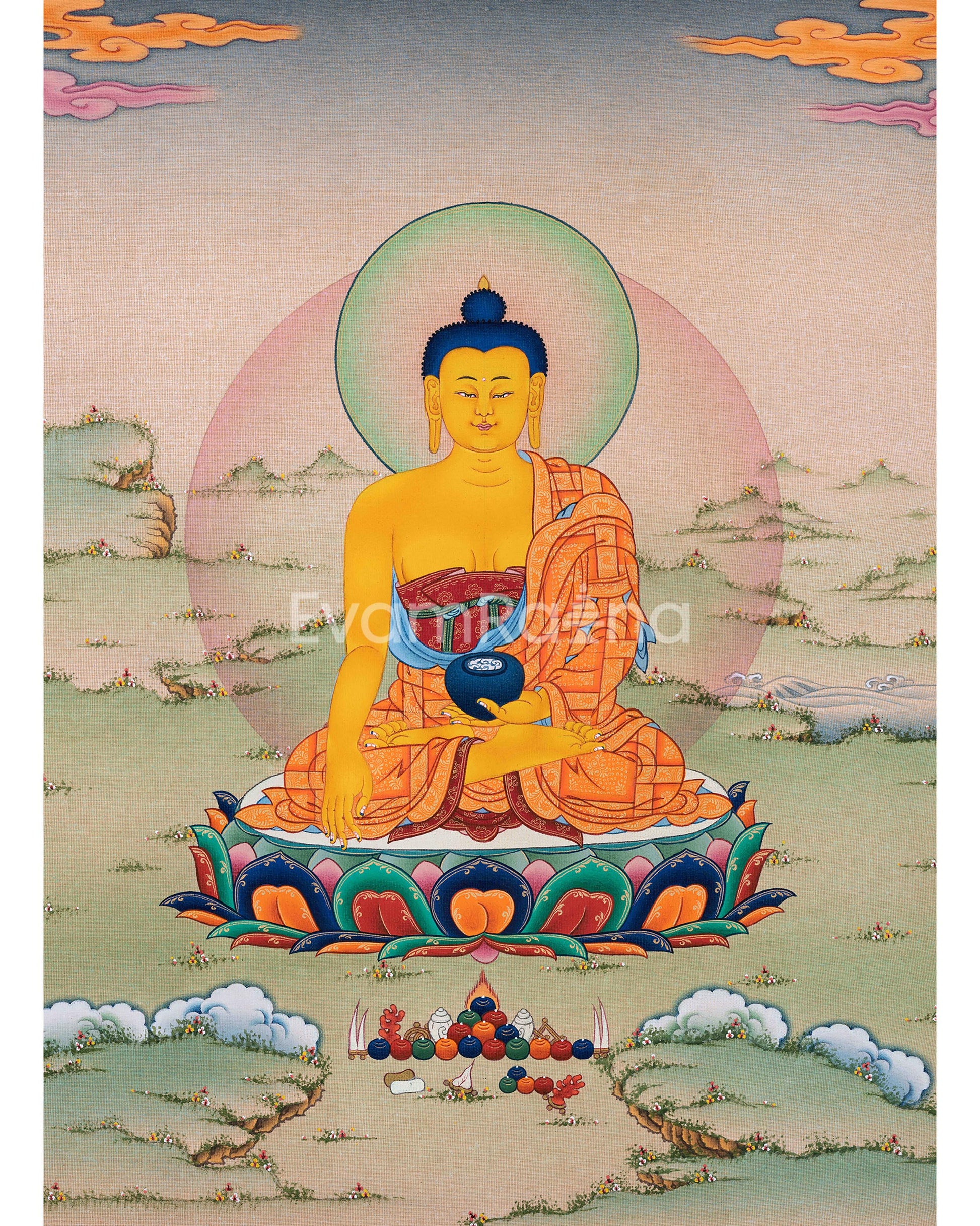 High-Quality Giclee Buddha Print On Cotton Canvas