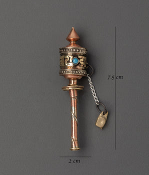 Prayer Wheel Spiritual Buddhist Altar Tool | Sacred Meditation Accessory