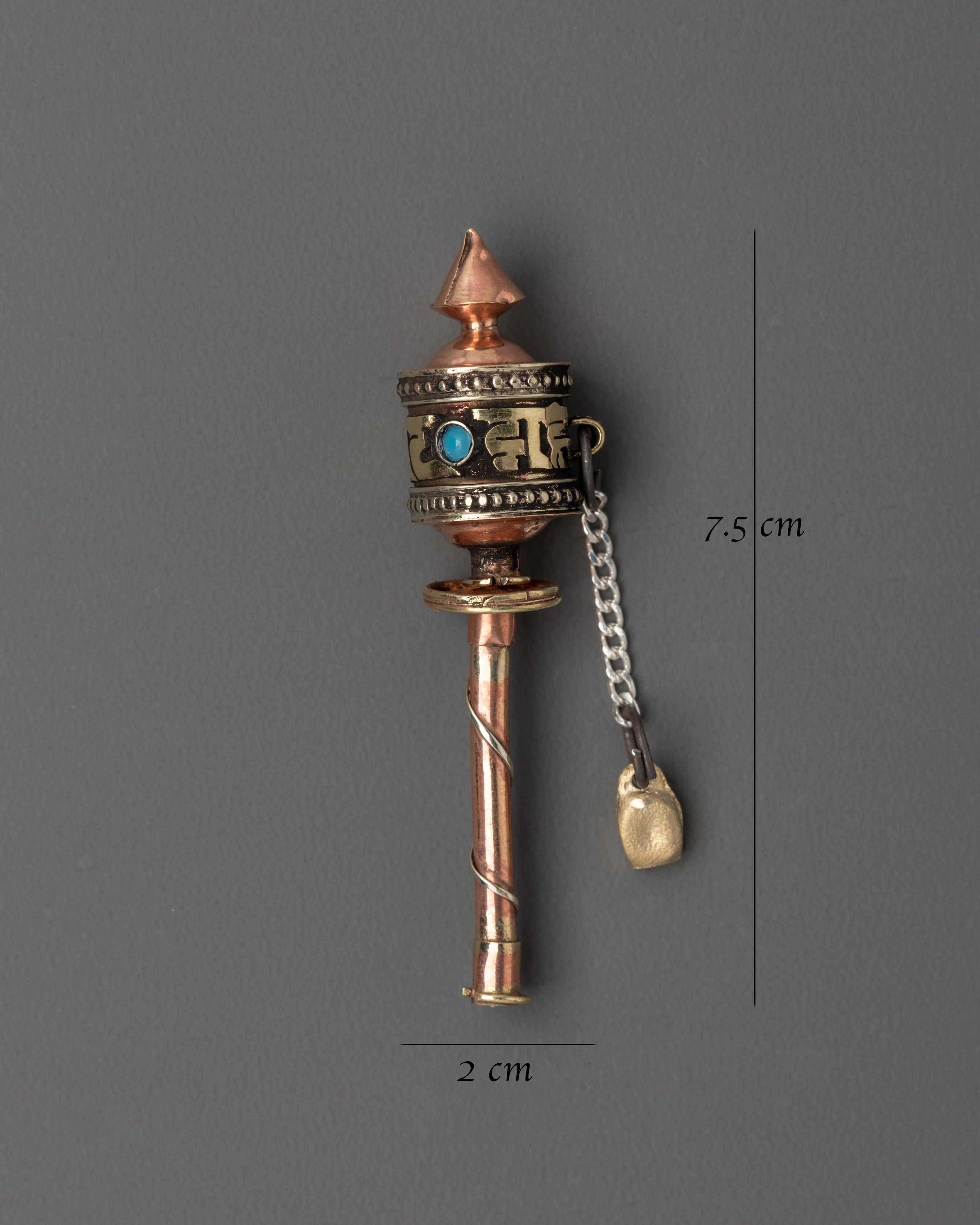 Traditional Buddhist Prayer Wheel | Sacred Mantras Engraved