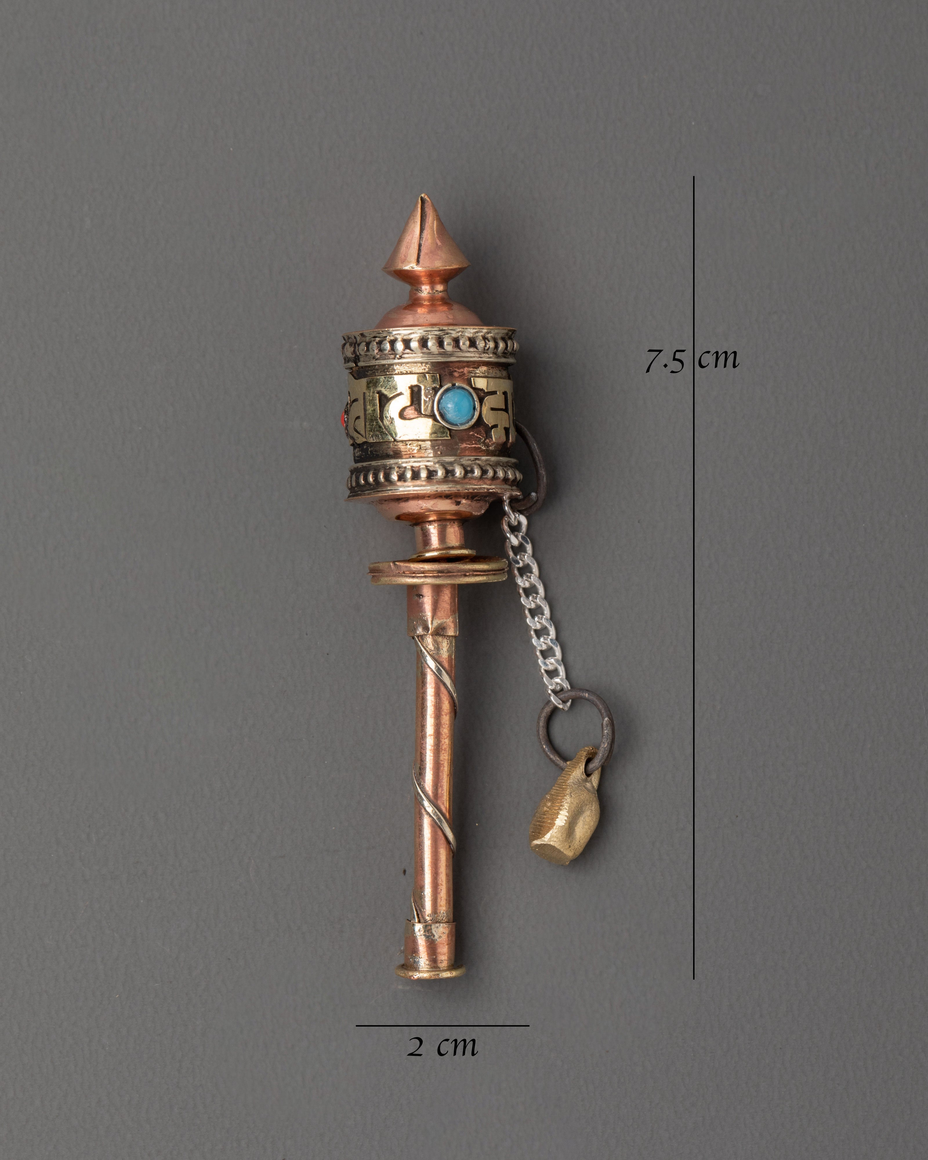 Copper and Brass Sacred Prayer Wheel | Mantra Meditation & Mindfulness Tool