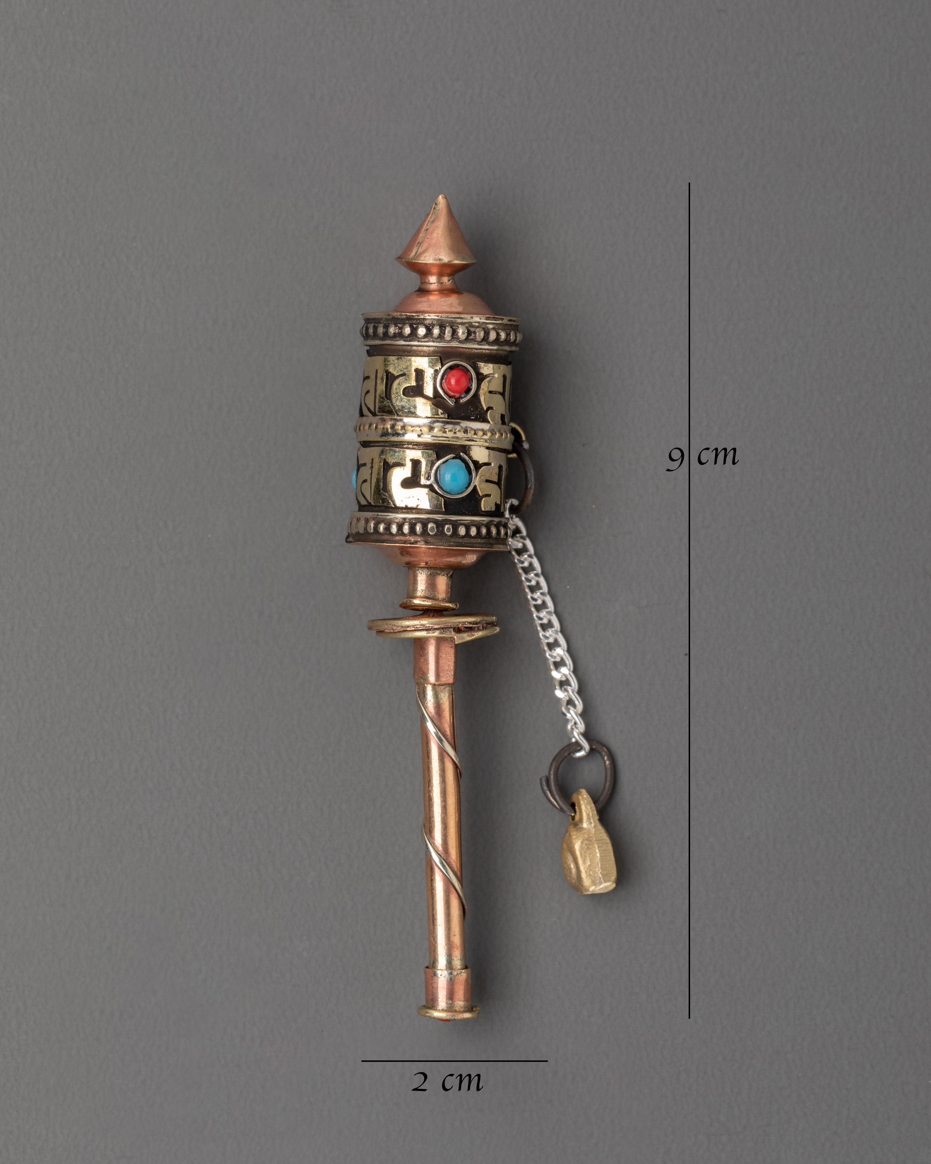 Sacred Brass Prayer Wheel | Tibetan Spinning Wheel with Mantra
