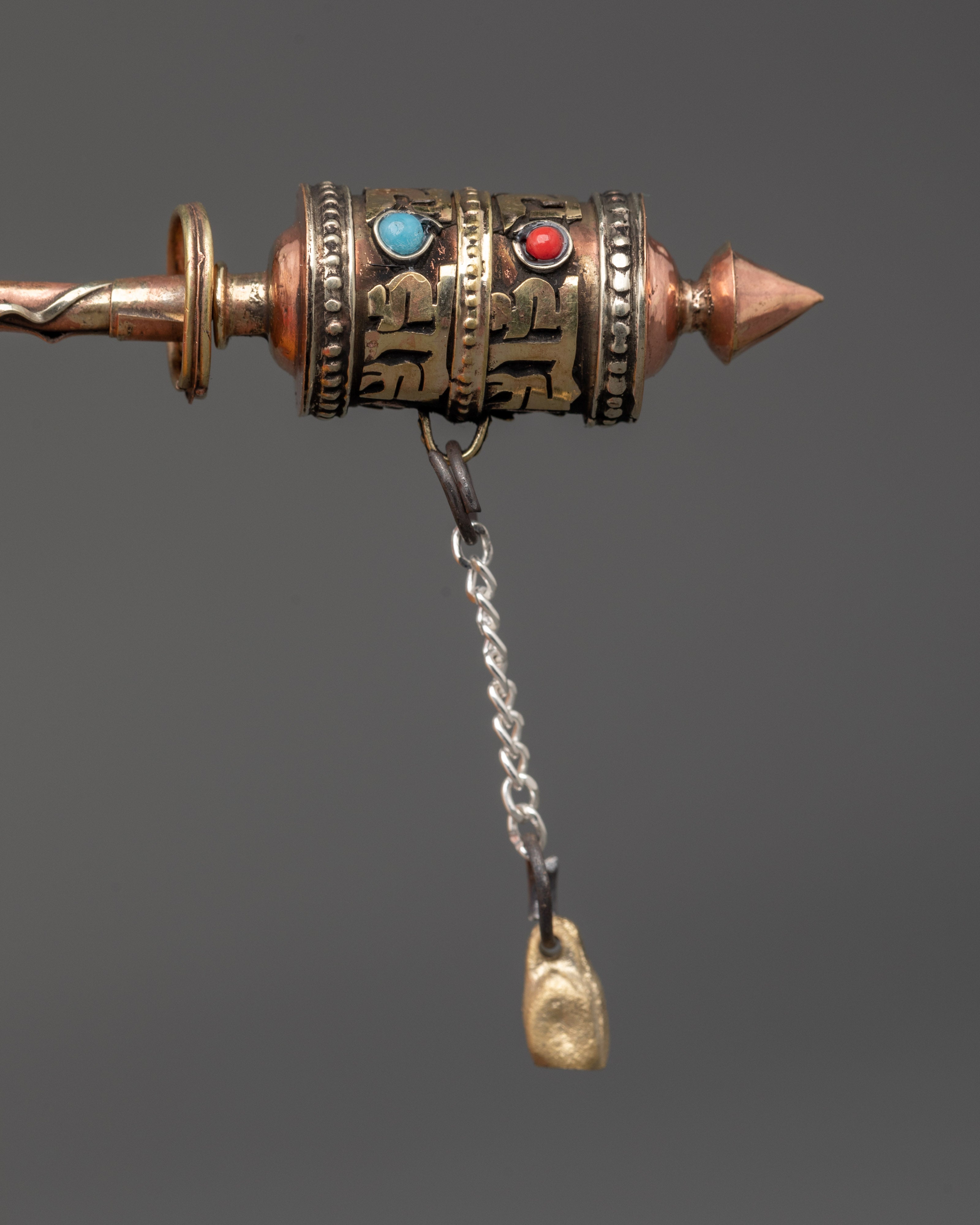 Sacred Tibetan Buddhist Prayer Wheel | Mantra Spinner for Peace and Blessings