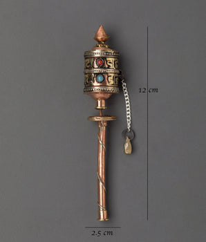 Prayer Wheel Buddhist Ritual Tool | Ideal for Mindful Buddhist Practice