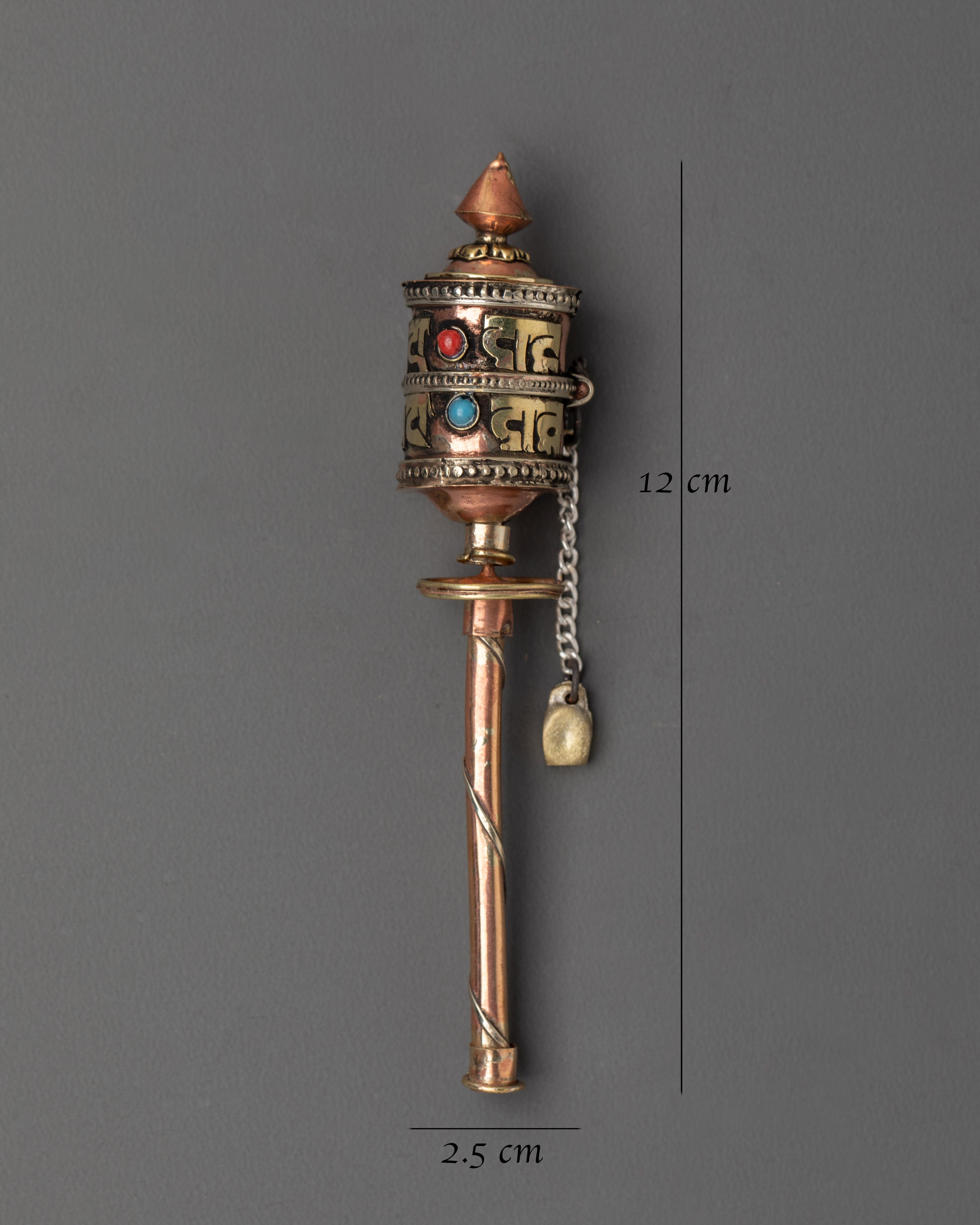 Prayer Wheel Tibetan Buddhist Mantra Spinner | Peace & Purification Ritual Tool