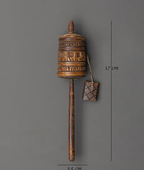 Prayer Wheel Buddhist Handheld Meditation Tool | Mantra Spinner for Spiritual Practice