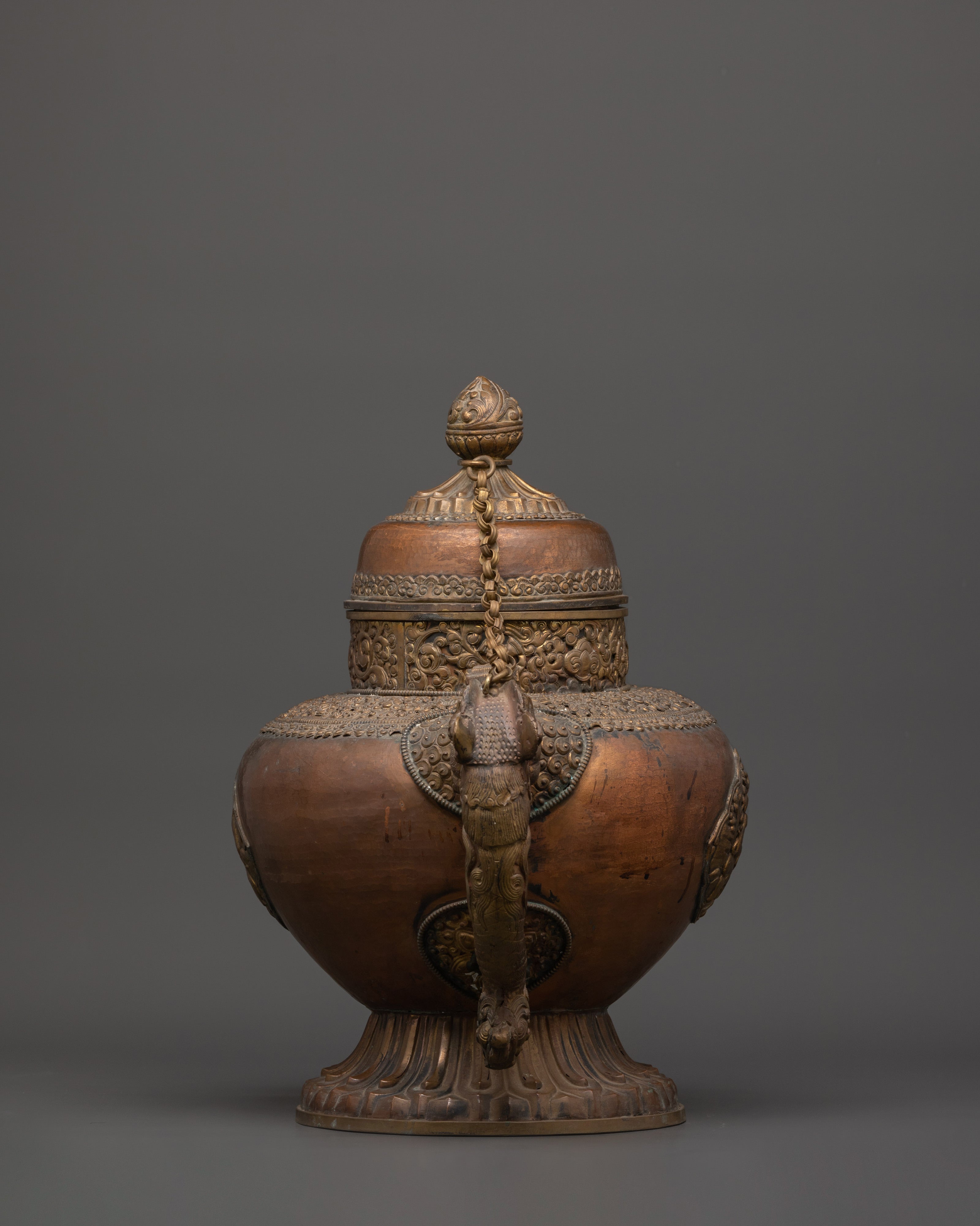 Traditional Decorative Tea Pot | Copper & Brass Artistry