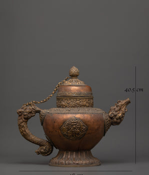 Traditional Decorative Tea Pot | Copper & Brass Artistry