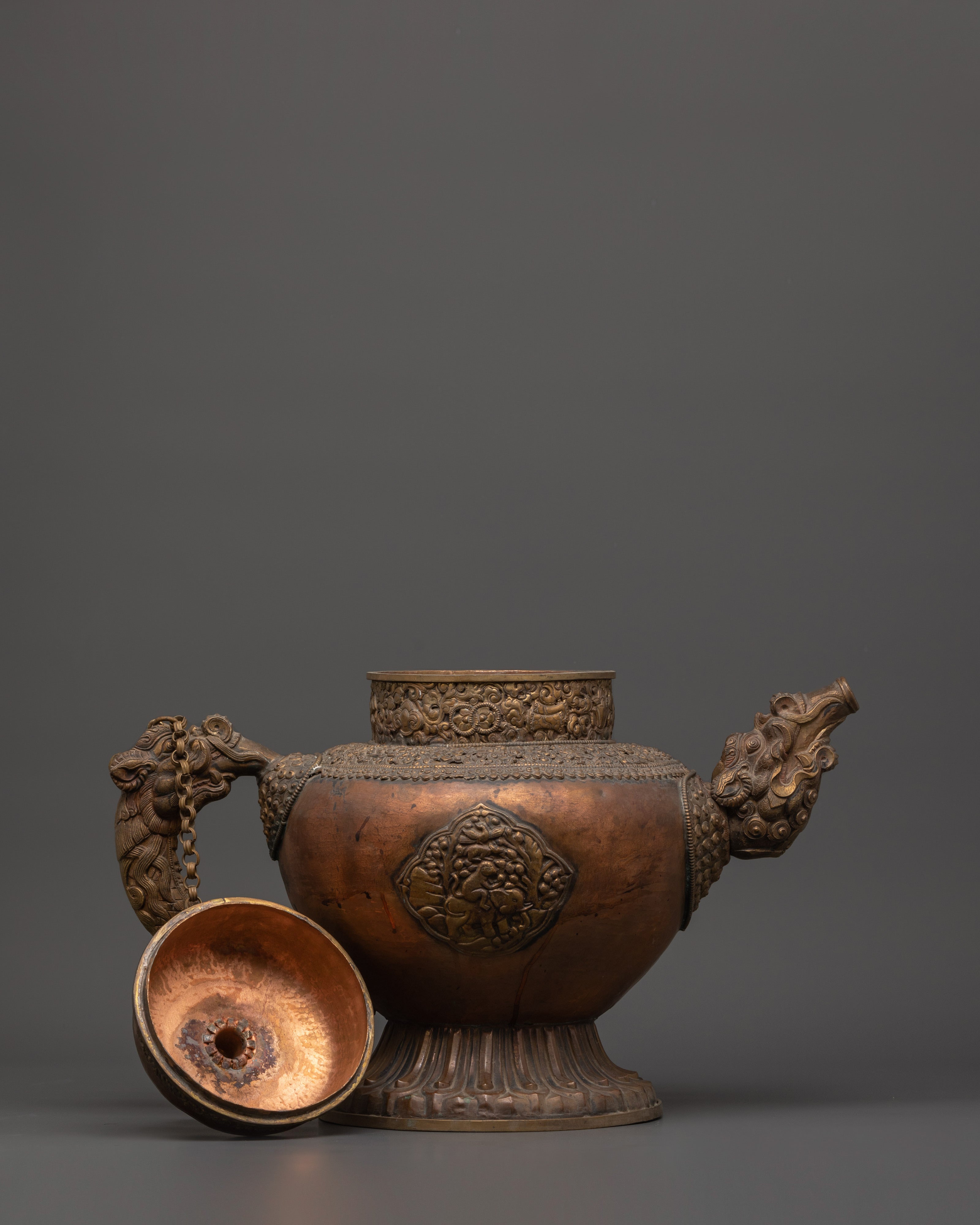 Traditional Decorative Tea Pot | Copper & Brass Artistry