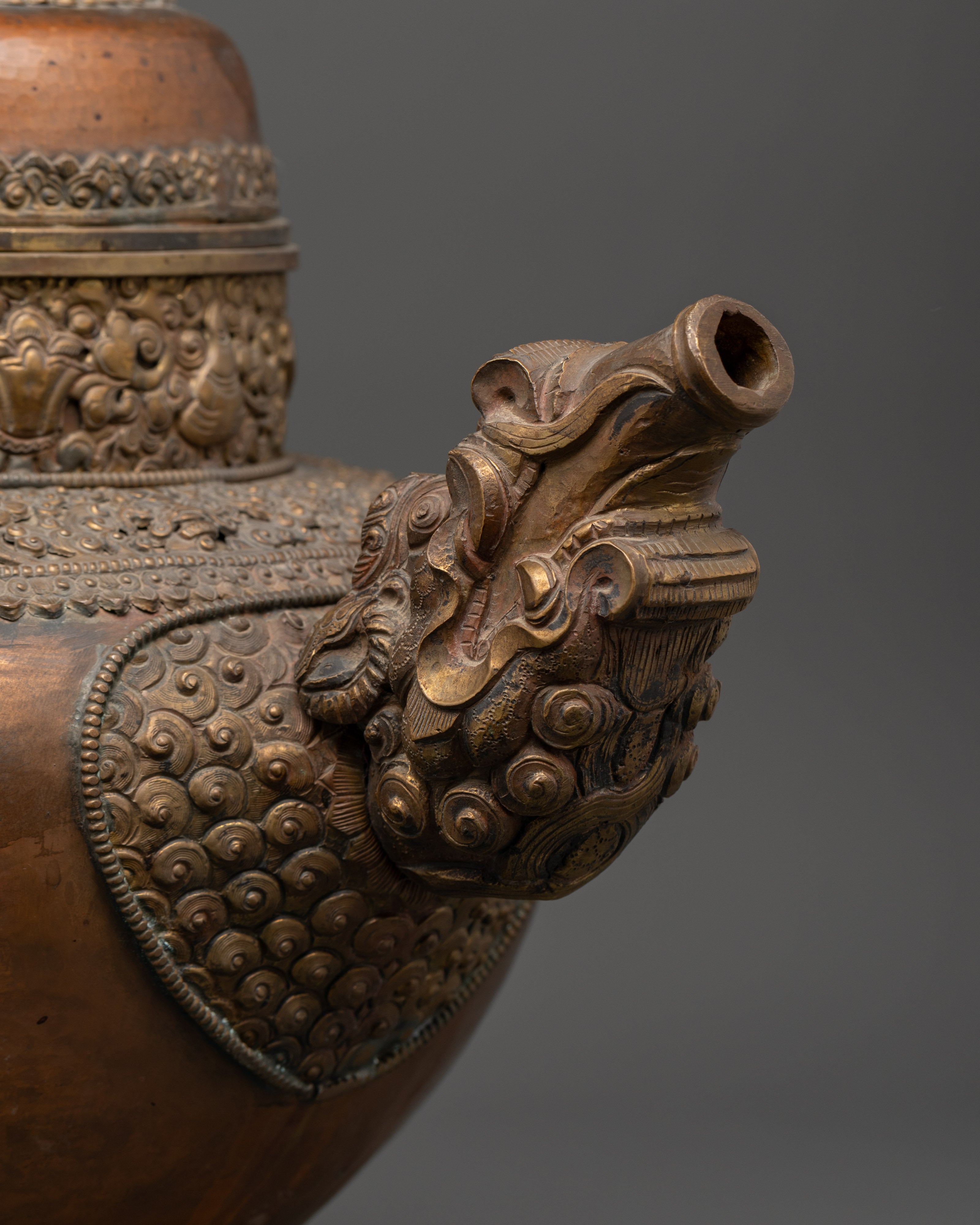 Traditional Decorative Tea Pot | Copper & Brass Artistry