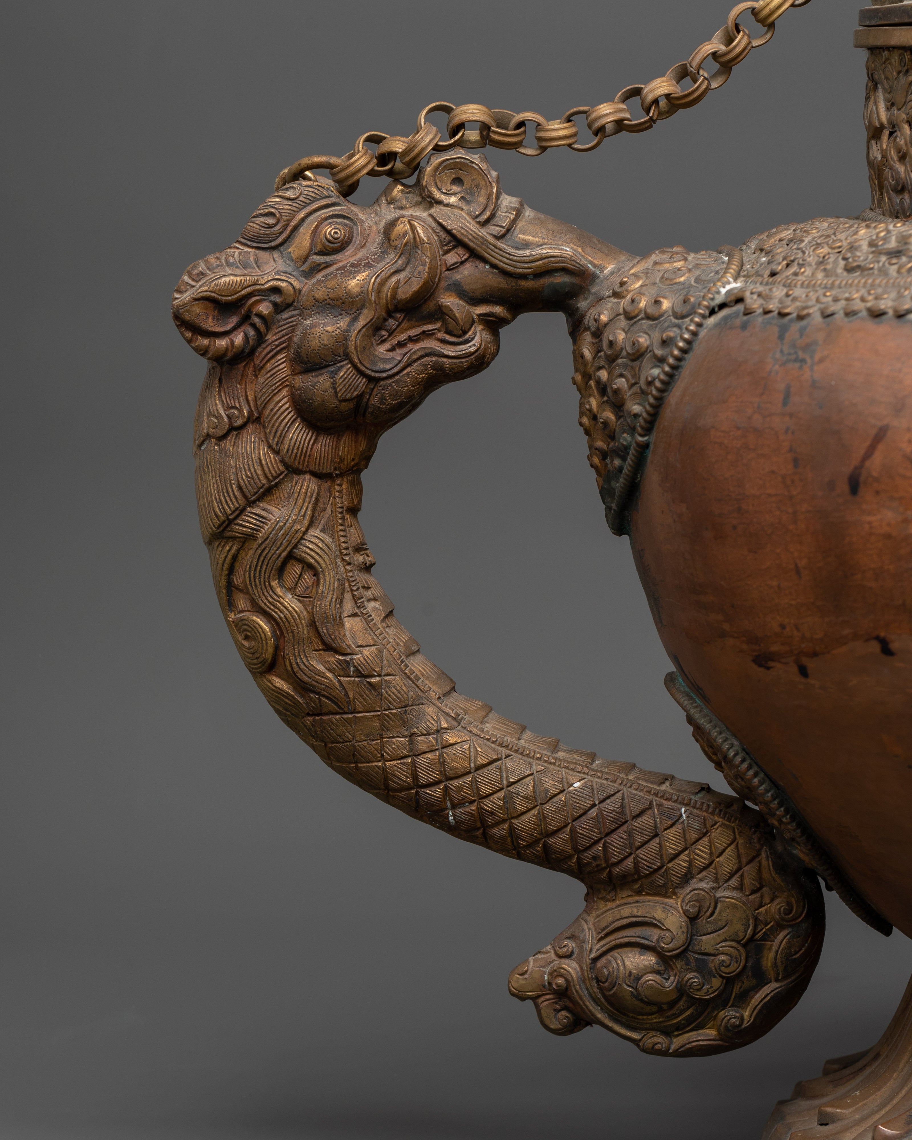 Traditional Decorative Tea Pot | Copper & Brass Artistry