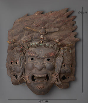 Handmade Traditional Ritual Mask | Wall Hanging Cultural Art